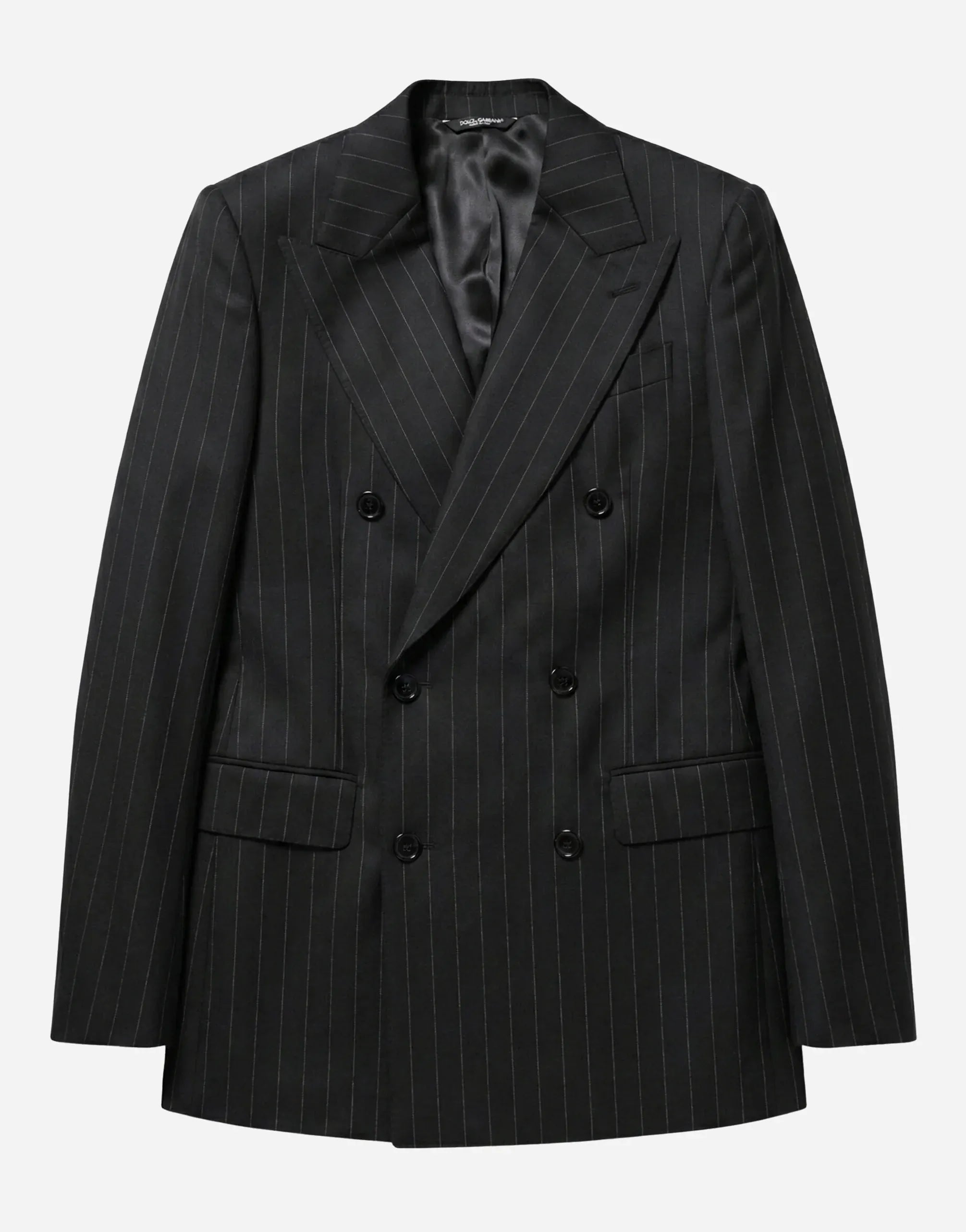 Dolce & Gabbana Pinstripe Double-Breasted Virgin Wool Blazer