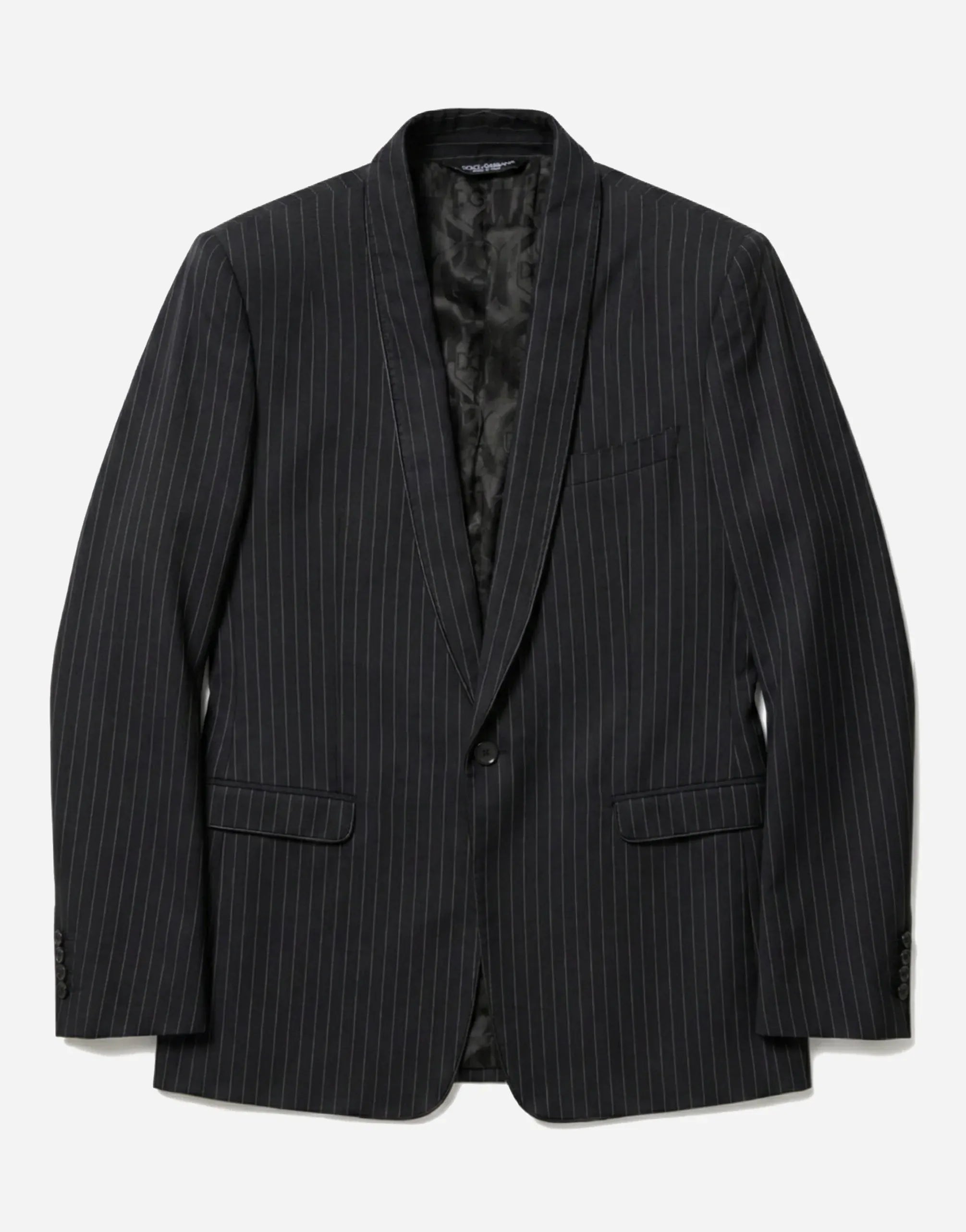 Dolce & Gabbana Pinstripe Stretch Cotton Blazer