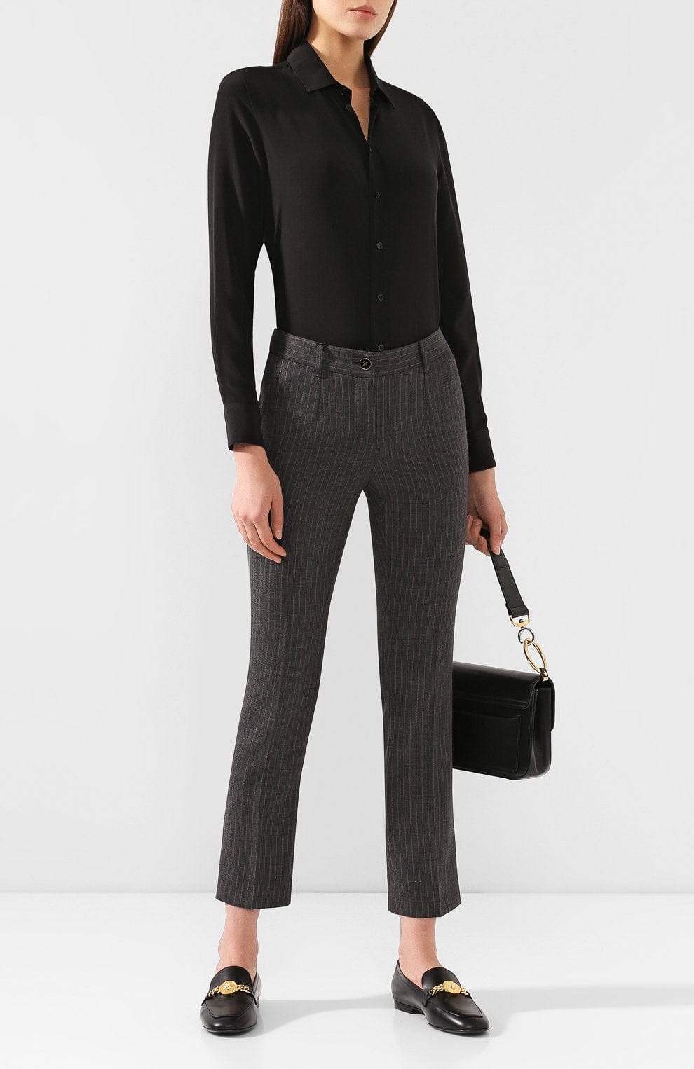 Dolce & Gabbana Pinstripe Wool Cropped Pants