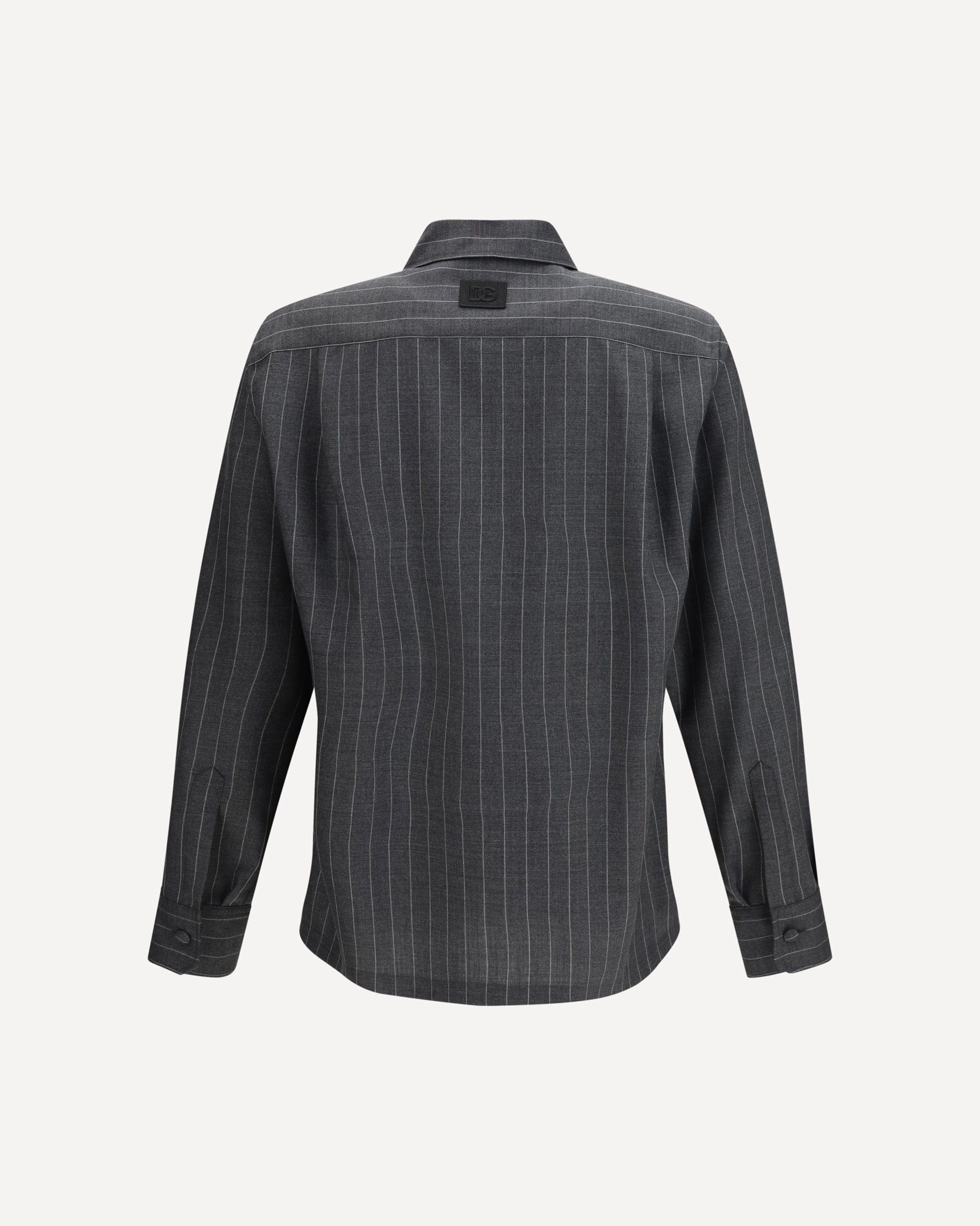 Dolce & Gabbana Pinstripe Wool Long Sleeve Shirt - alternate view