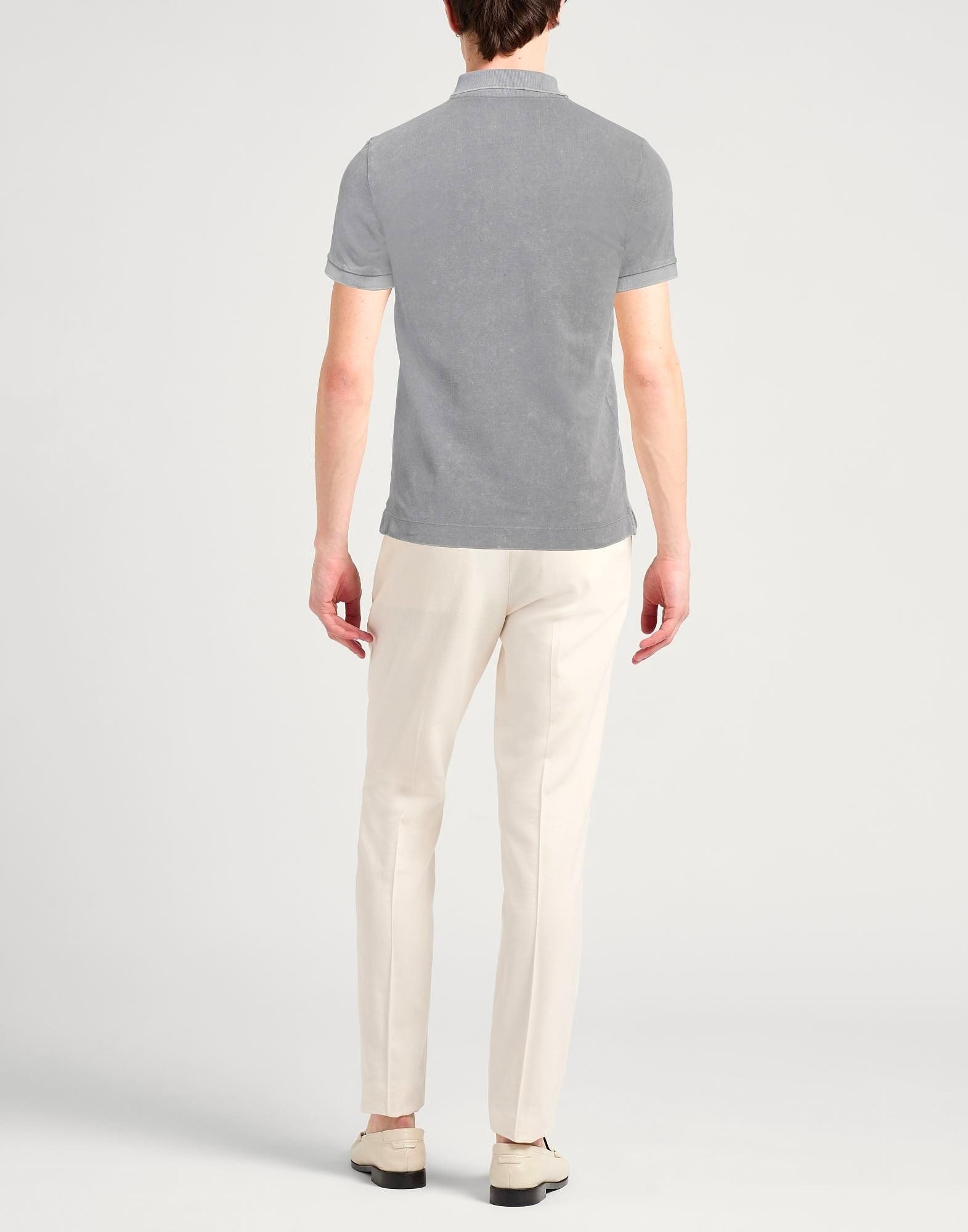 Dolce & Gabbana Plaque-Logo Cotton Polo Shirt