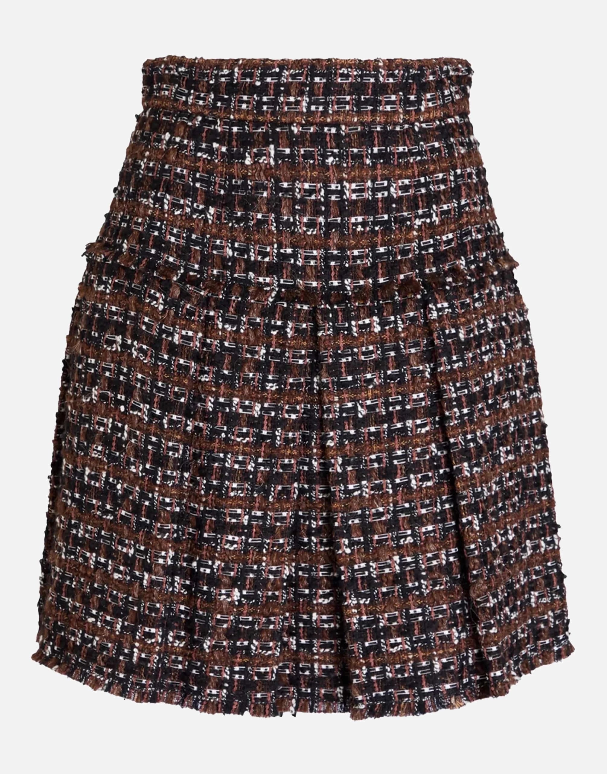 Dolce & Gabbana Pleated Tweed Mini Skirt