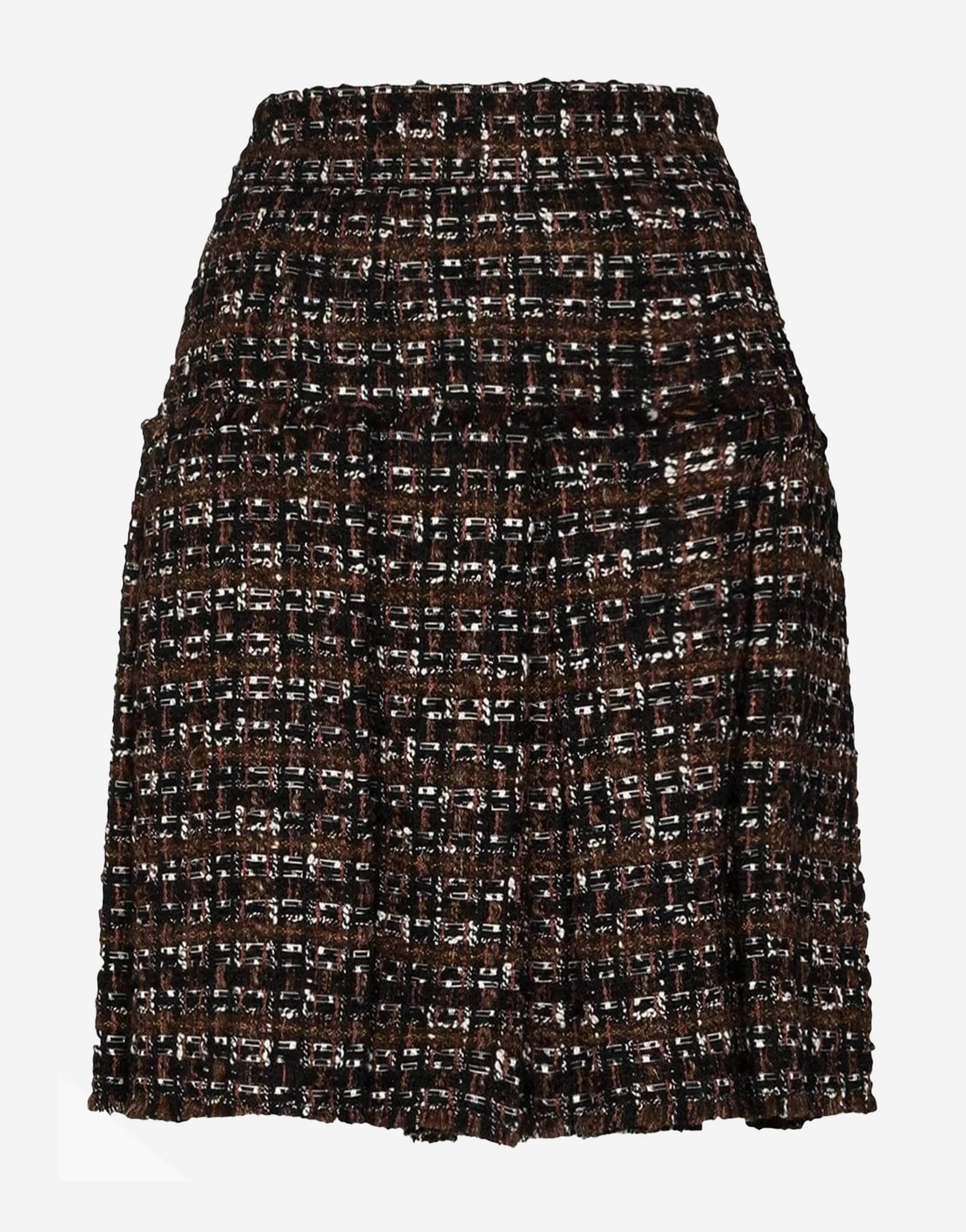 Dolce & Gabbana Pleated Tweed Skirt