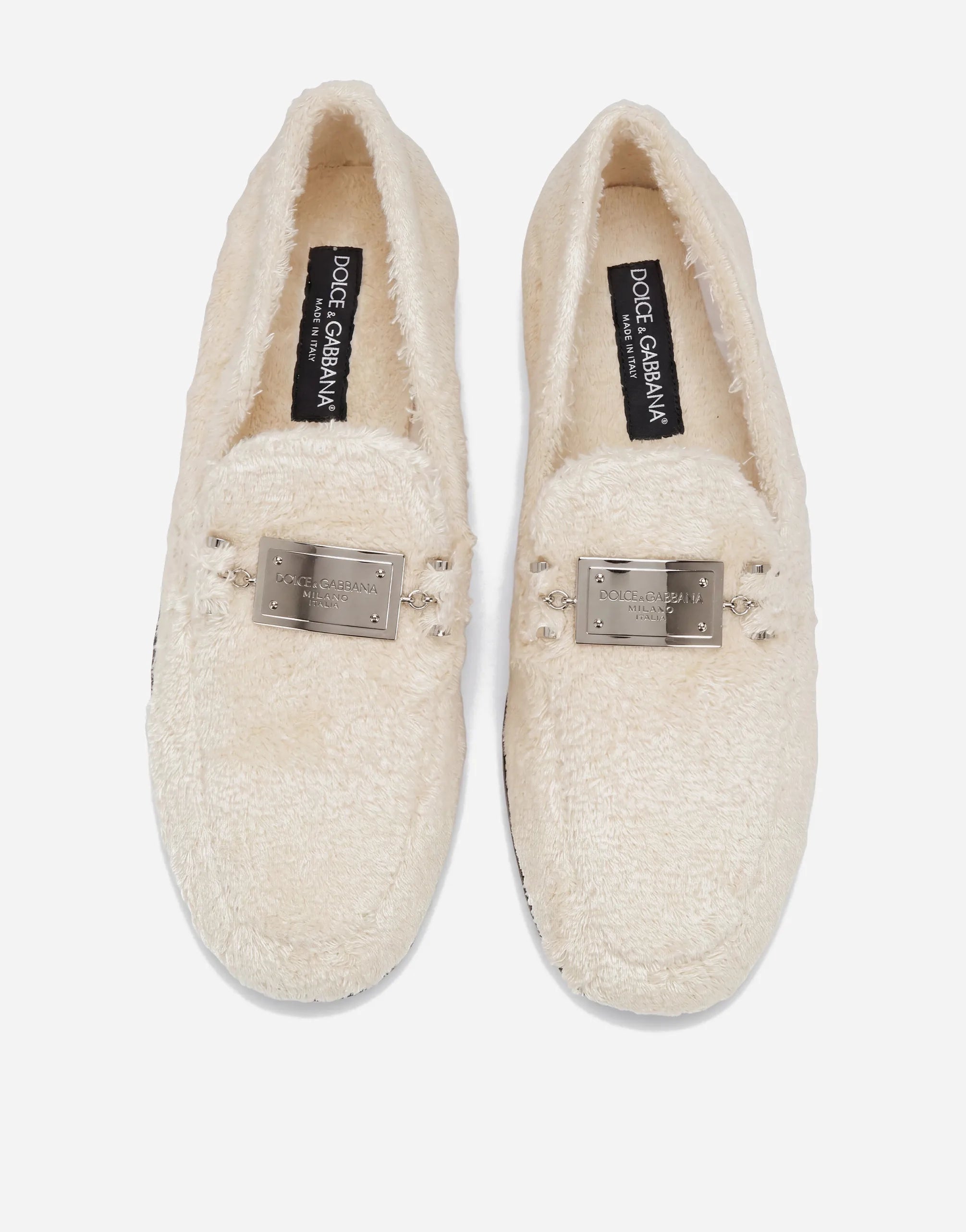 Dolce & Gabbana Dolce & Gabbana Plush Logo Plaque Loafers