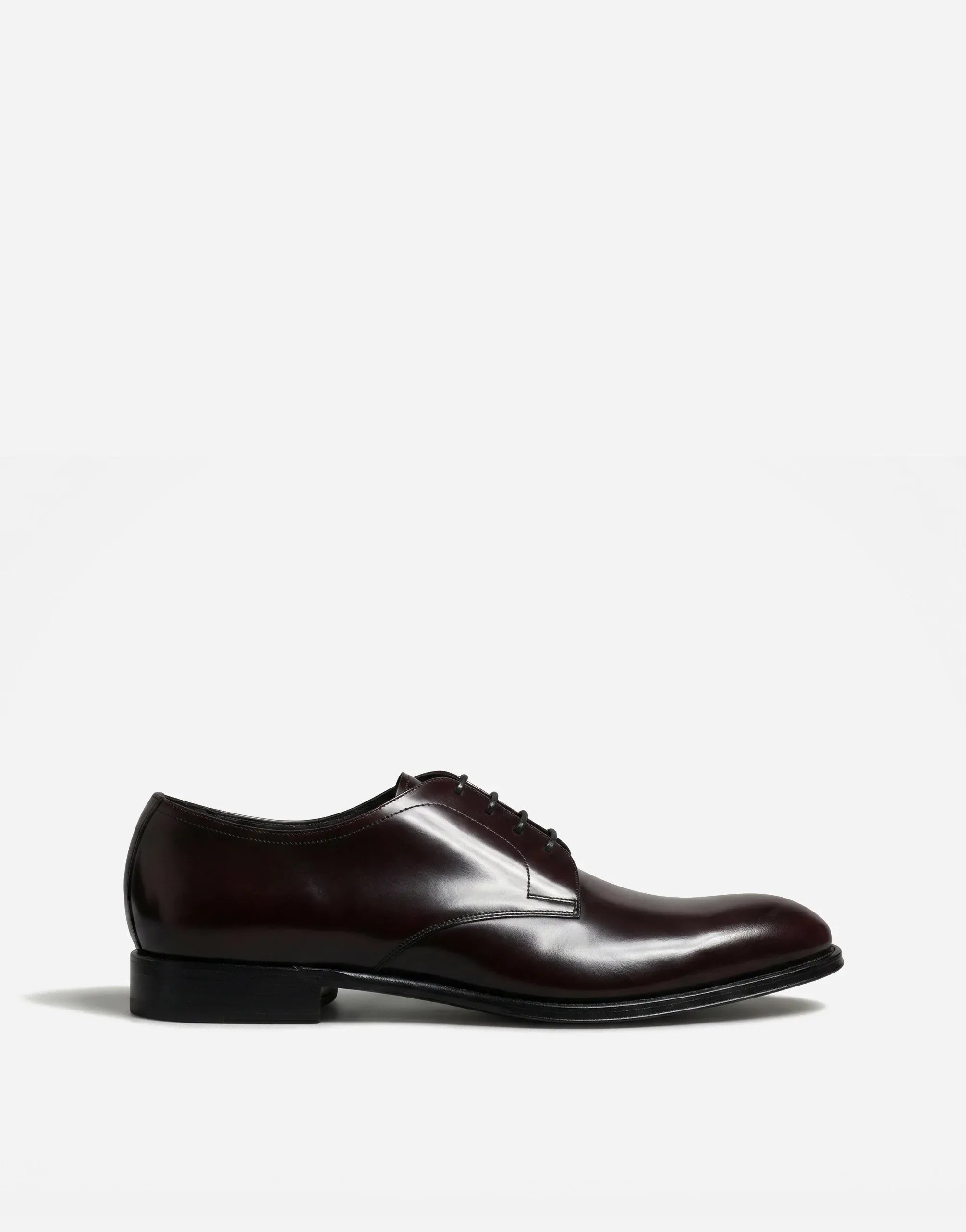 Dolce & Gabbana Polished Leather Plain Toe Derby Shoes