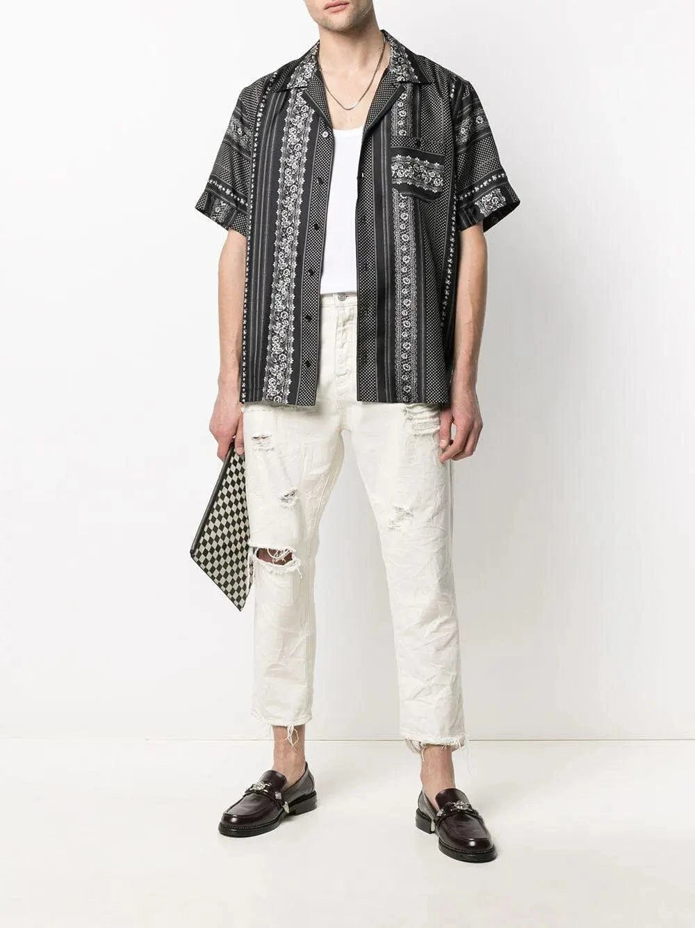 Dolce & Gabbana Polka Dot And Striped Silk Shirt