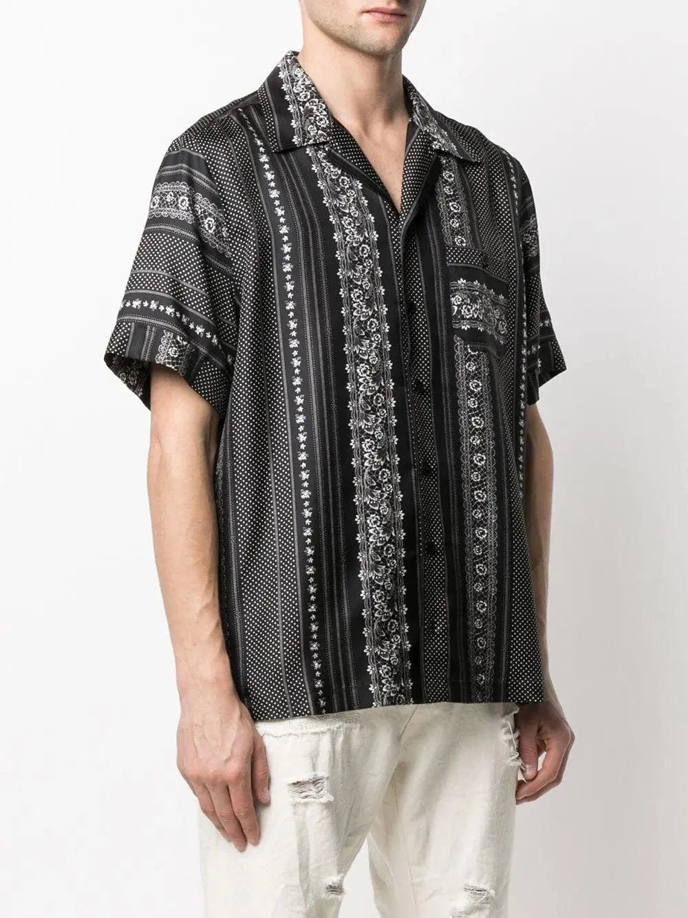 Dolce & Gabbana Polka Dot And Striped Silk Shirt