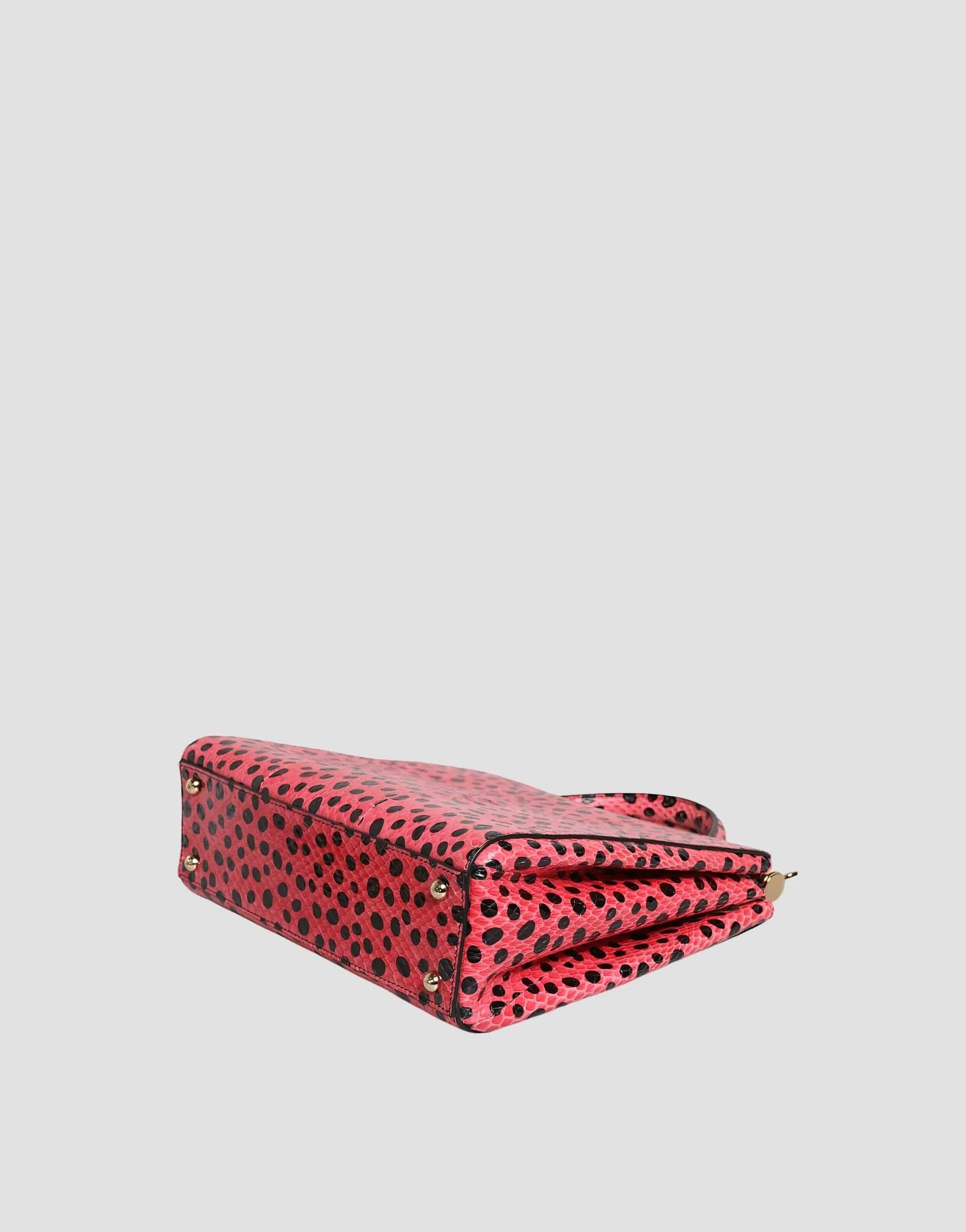 Dolce & Gabbana Polka-Dot Exotic Leather Tote Bag