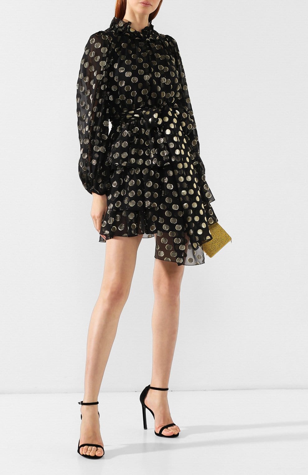 Dolce & Gabbana Polka-Dot Fil Coupé Silk-Blend Chiffon Minidress