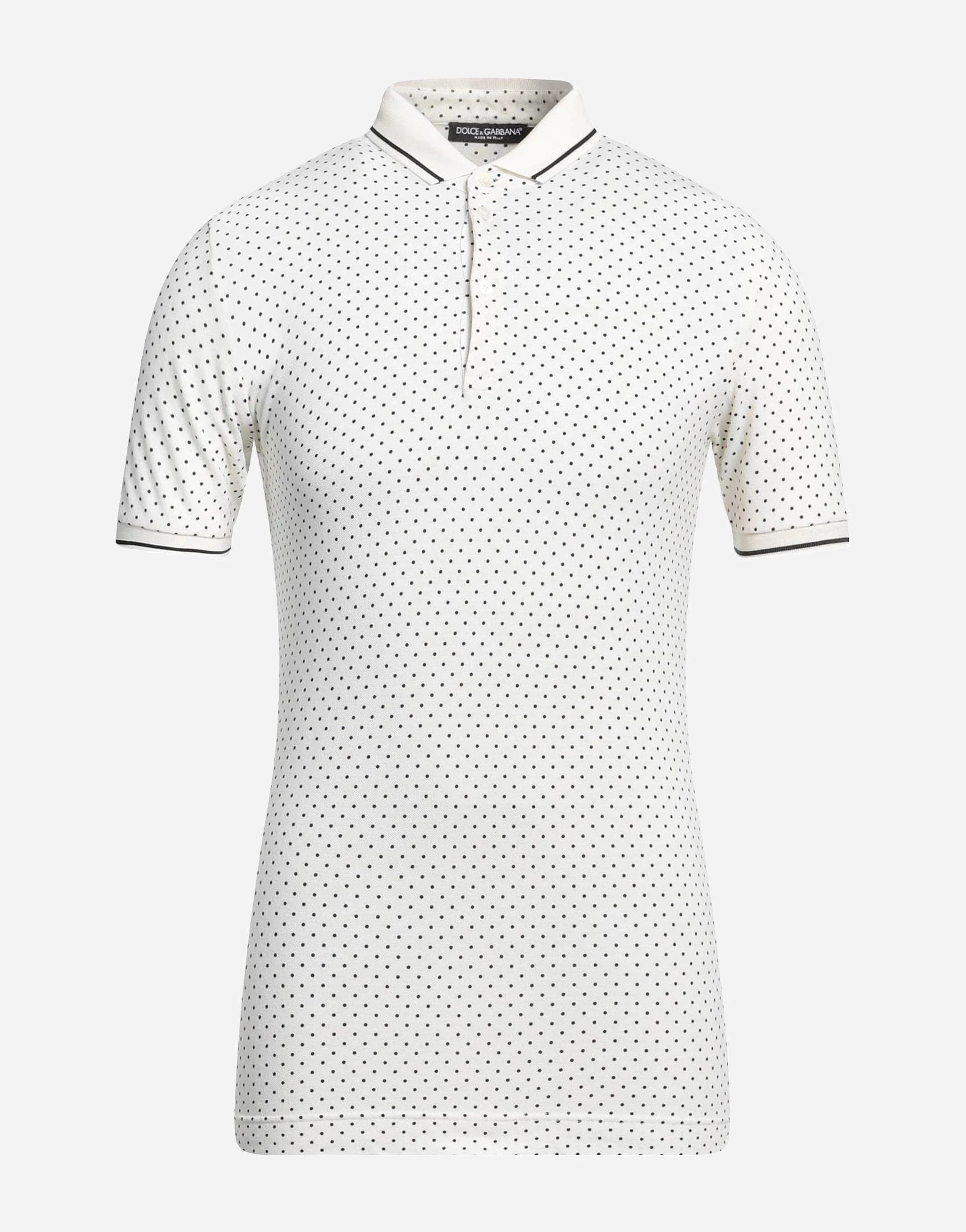 Dolce & Gabbana Polka-Dot Print Polo Shirt