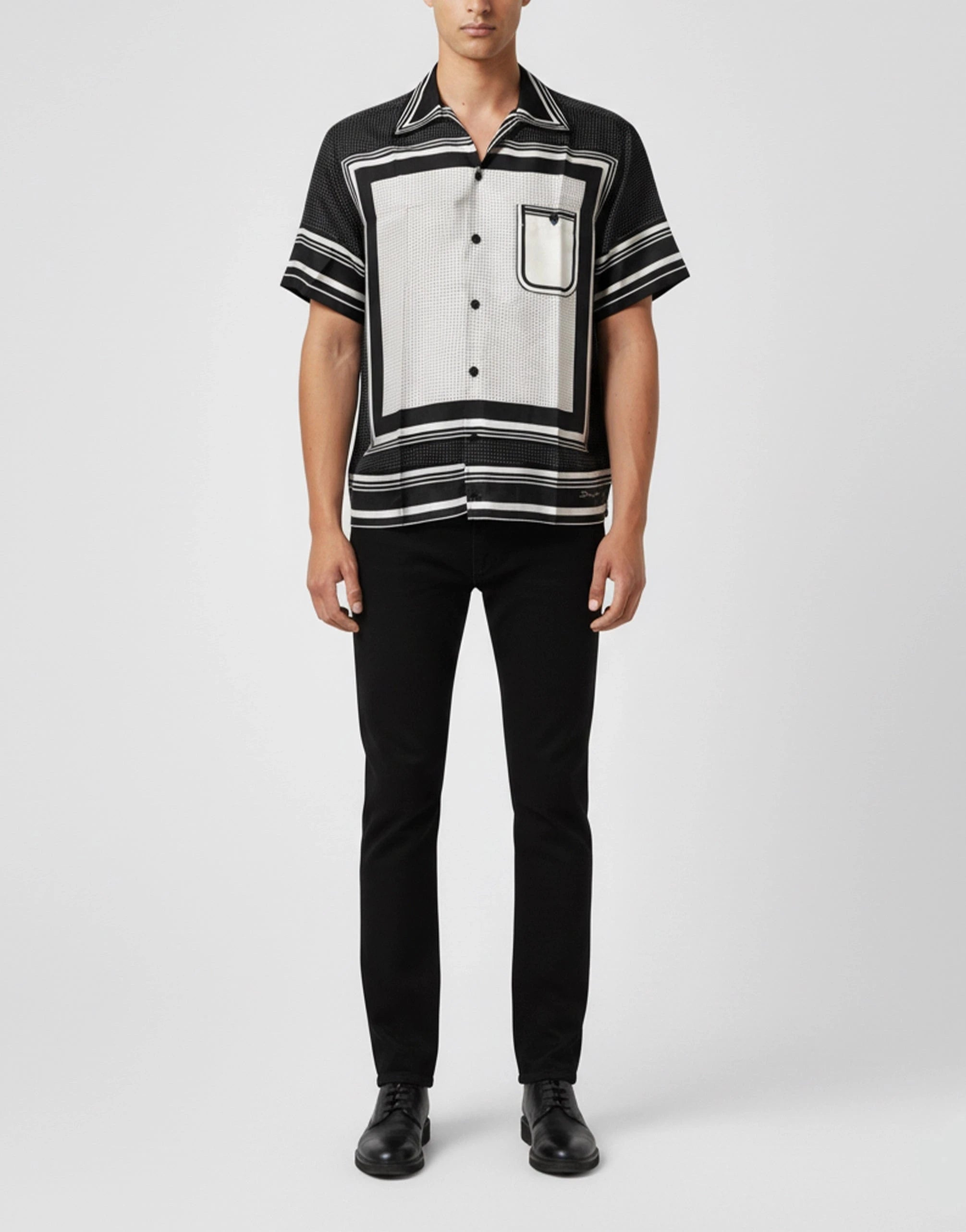 Dolce & Gabbana Polka-Dot Print Silk Hawaii Shirt