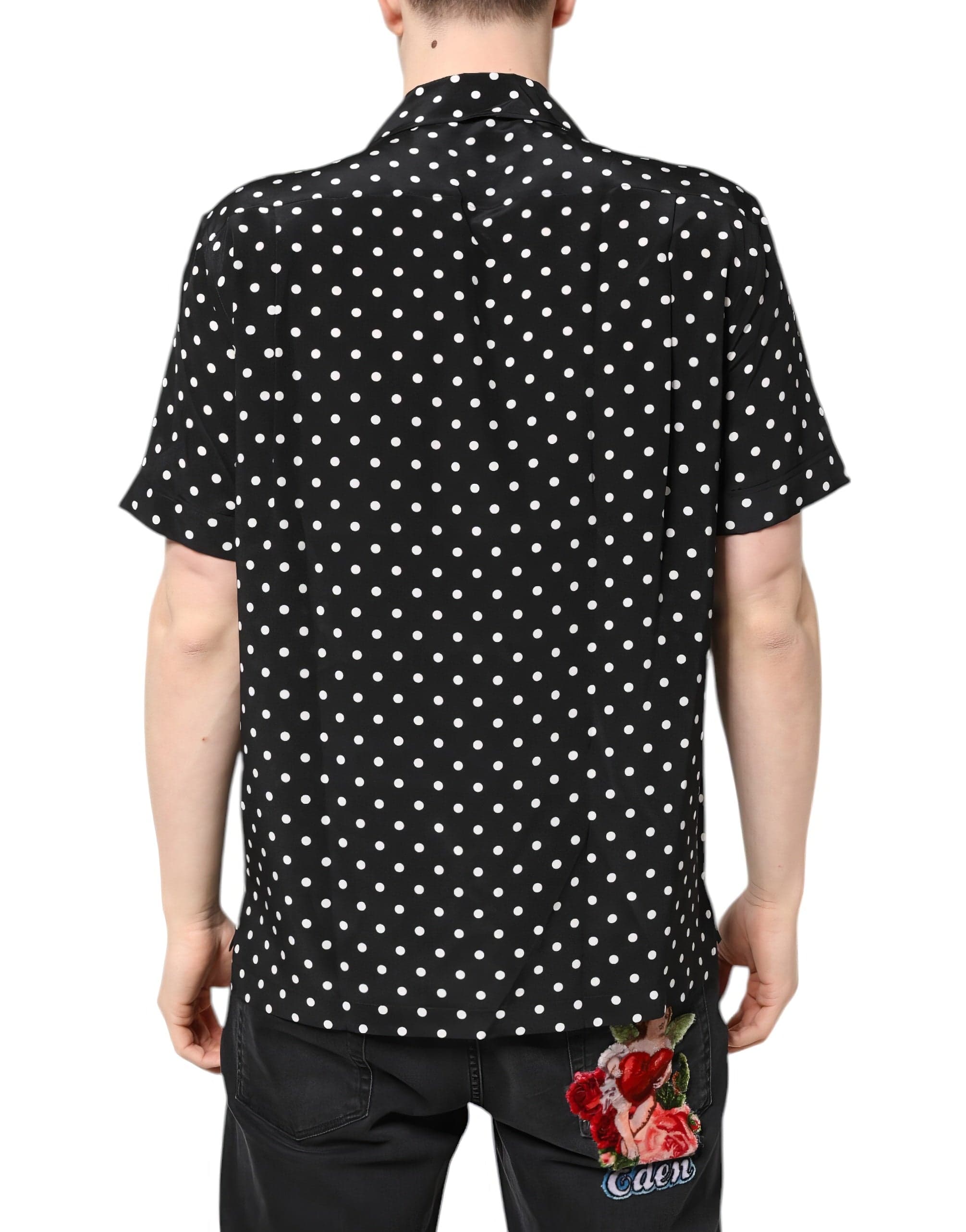 Dolce & Gabbana Polka-Dot Print Silk Shirt