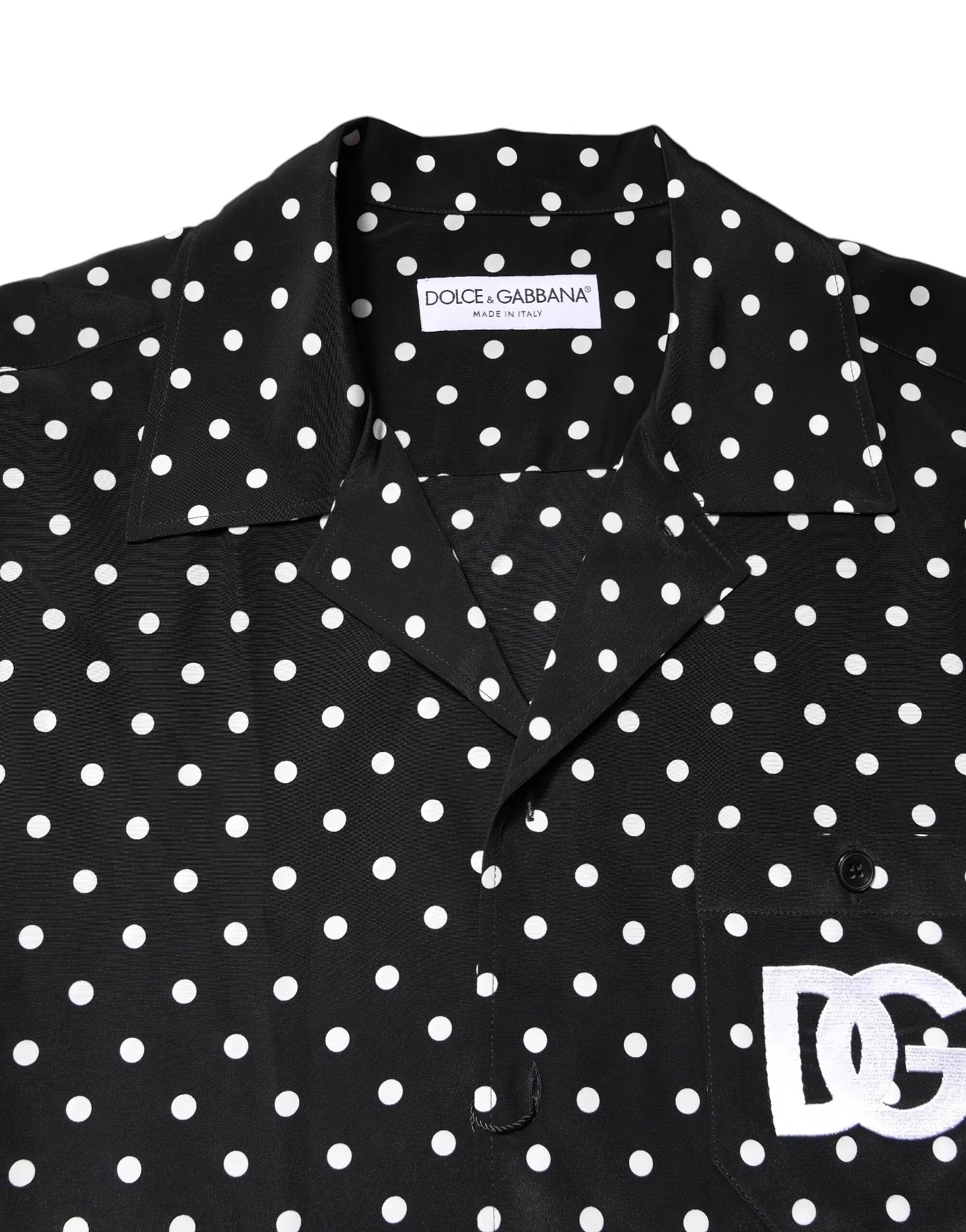 Dolce & Gabbana Polka-Dot Print Silk Shirt