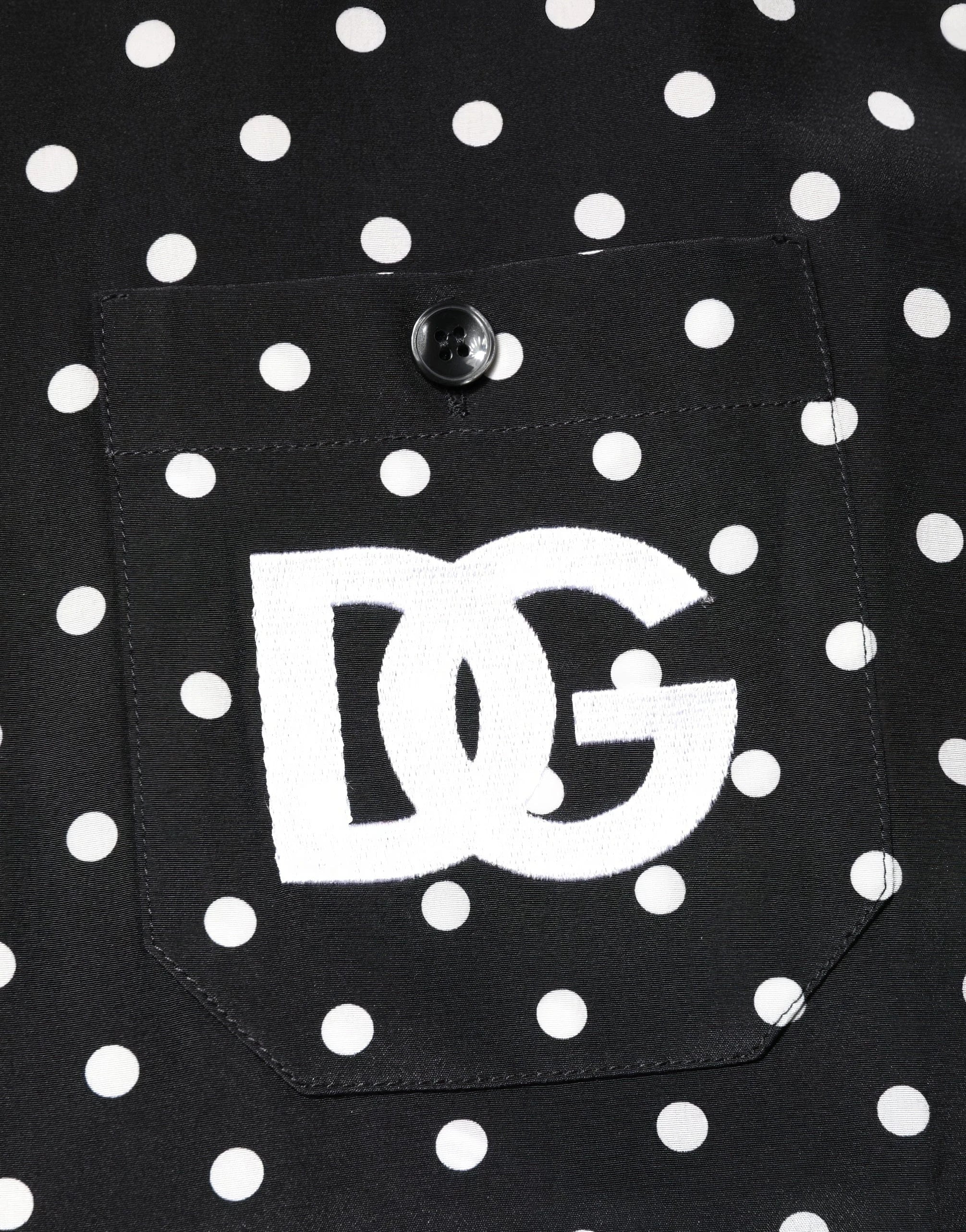 Dolce & Gabbana Polka-Dot Print Silk Shirt