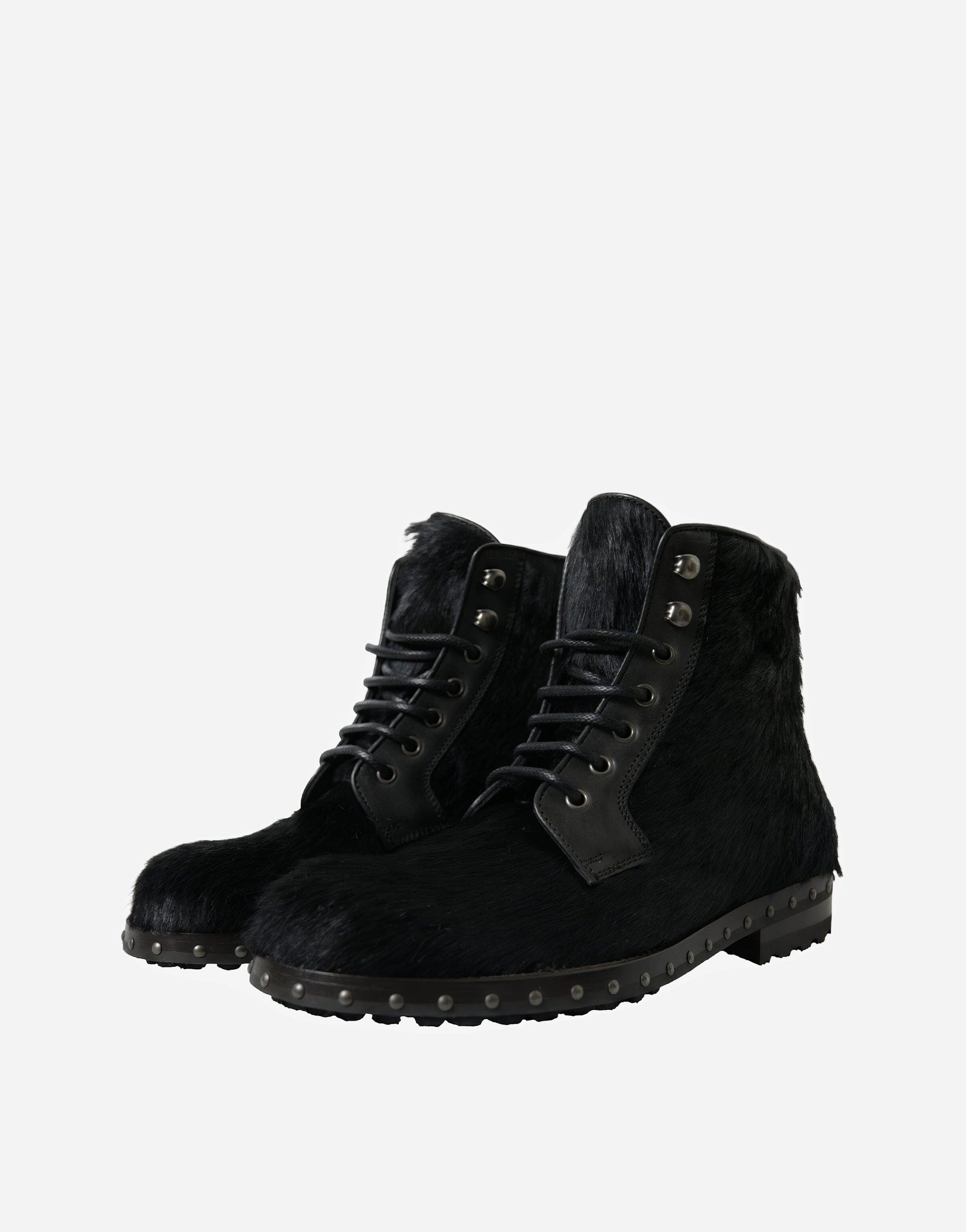 Dolce & Gabbana Pony-Style Leather Boots