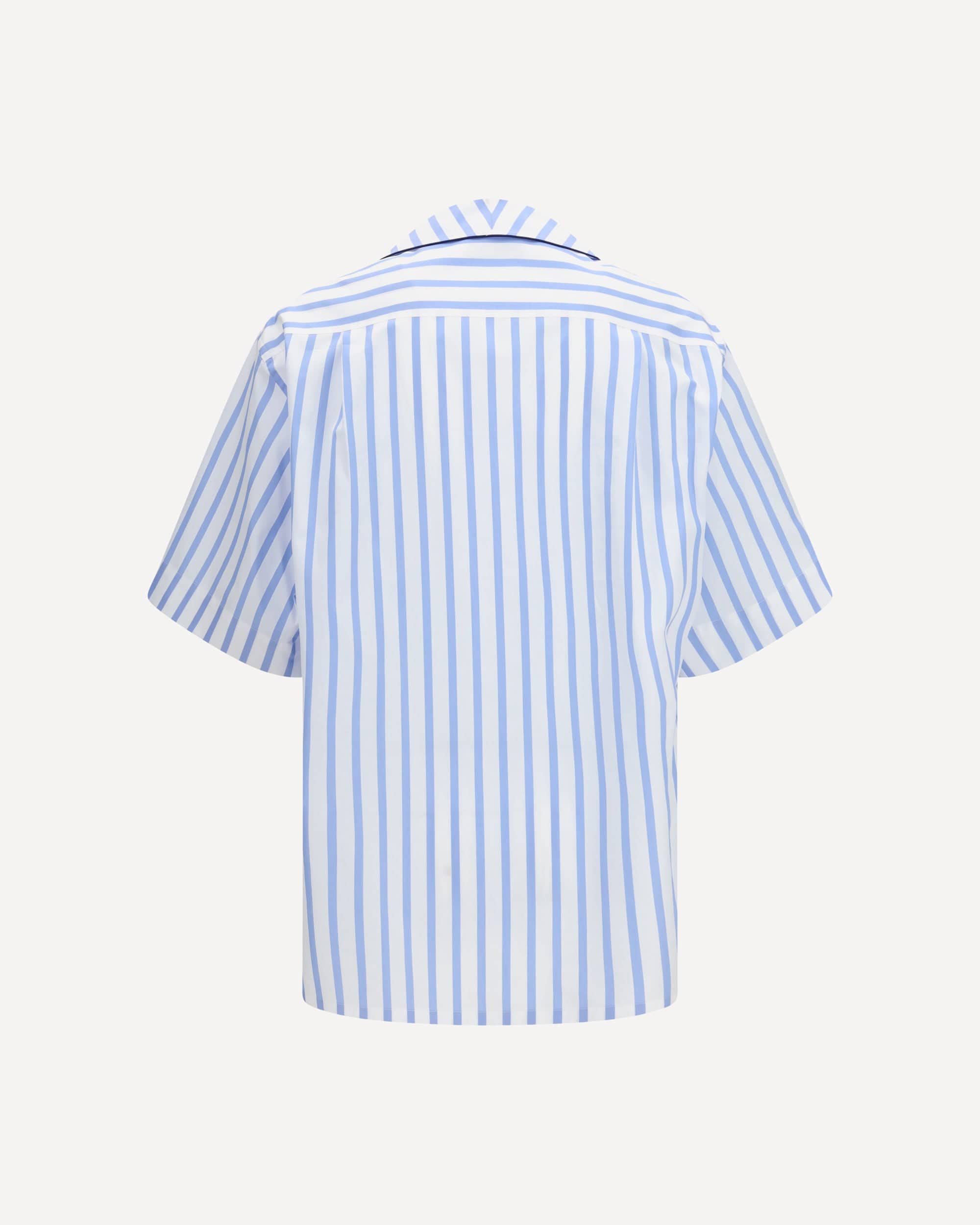 Camisa Listrada em Popeline de Manga Curta - alternate view