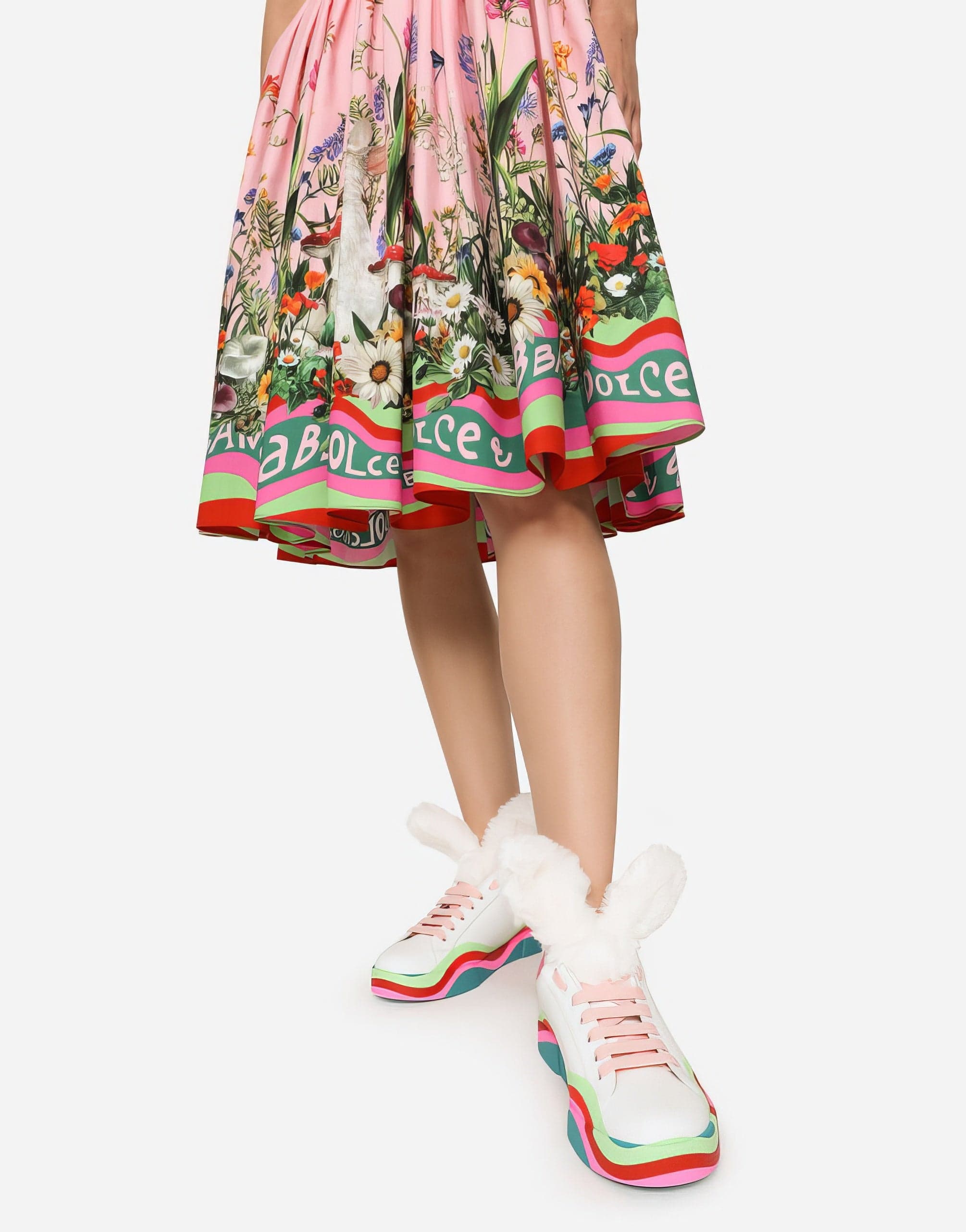 Dolce & Gabbana Portofino Bunny-Ear Sneakers