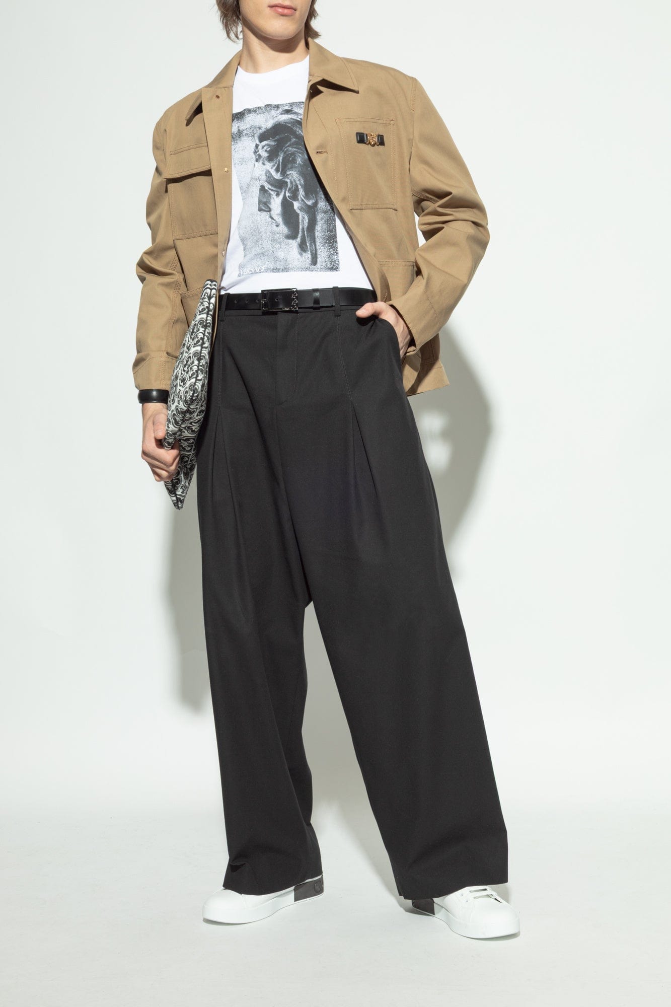 Dolce & Gabbana Portofino Calfskin Sneakers