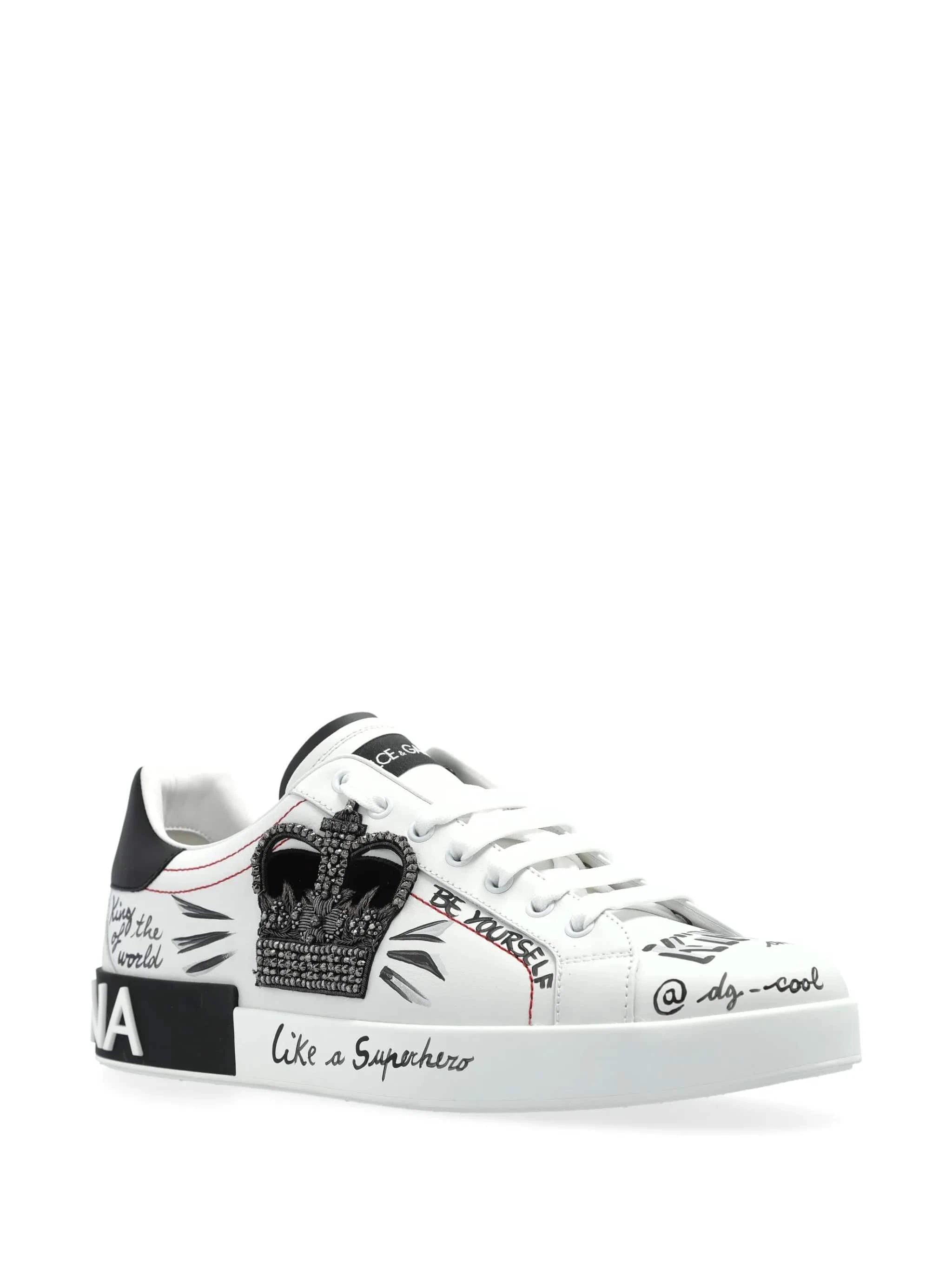 Dolce & Gabbana Portofino Crown-Patch Sneakers