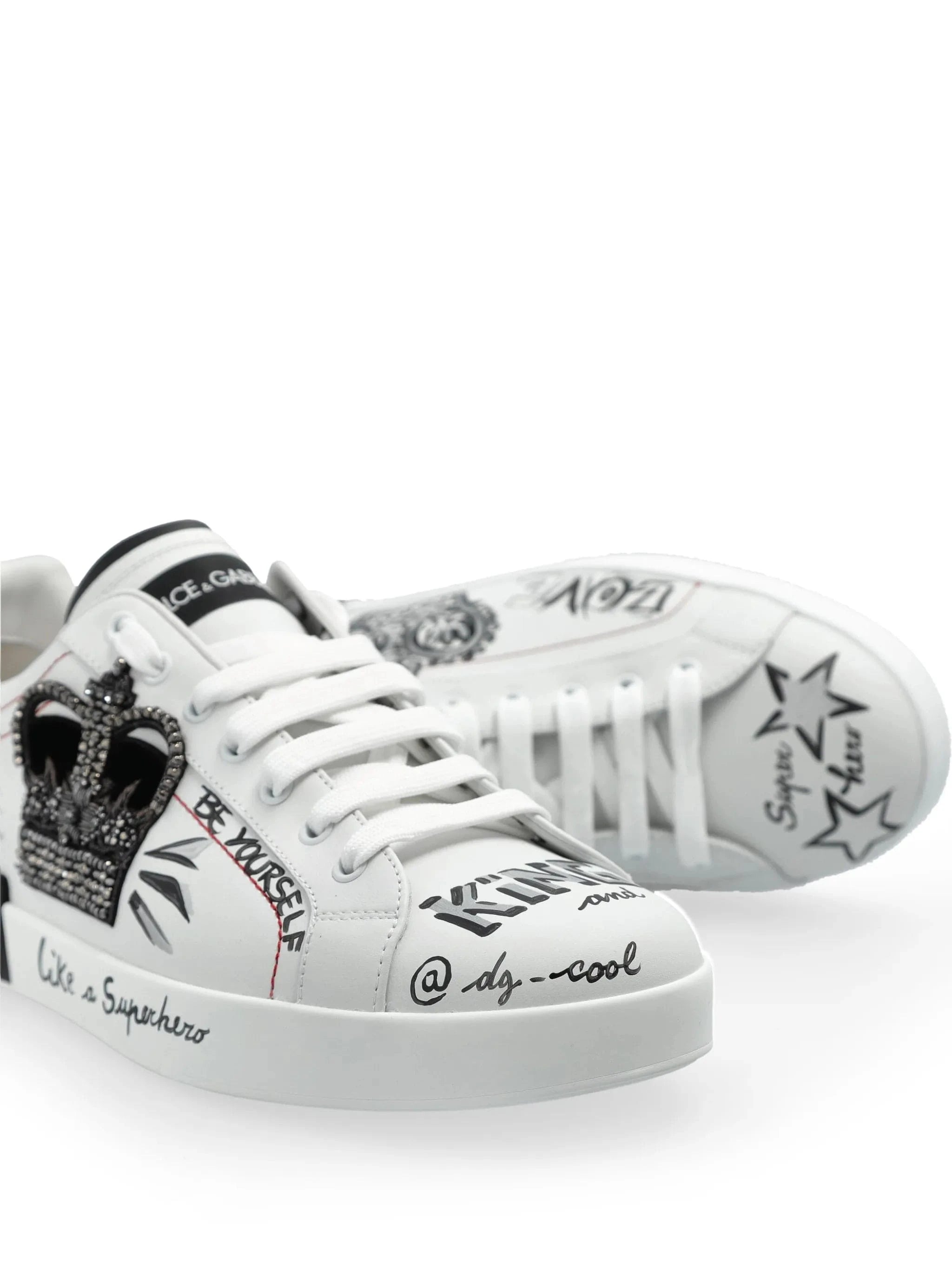 Dolce & Gabbana Portofino Crown-Patch Sneakers