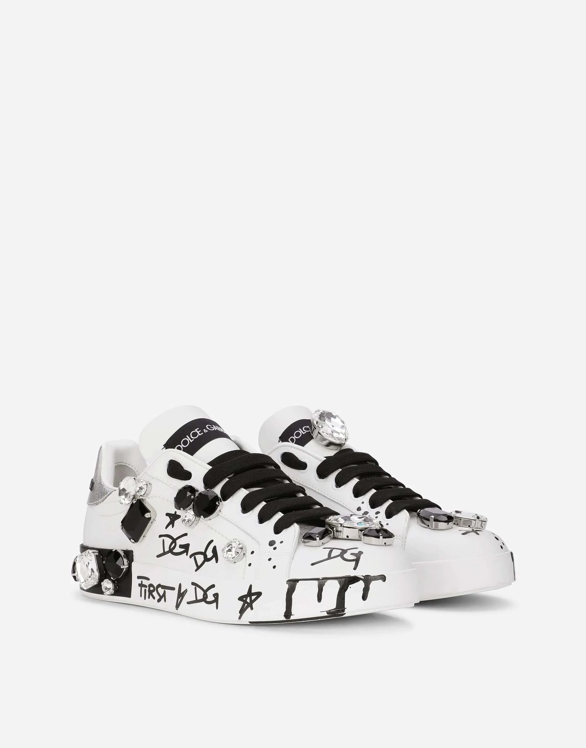 Dolce & Gabbana Portofino Crystal-Embellished Sneakers