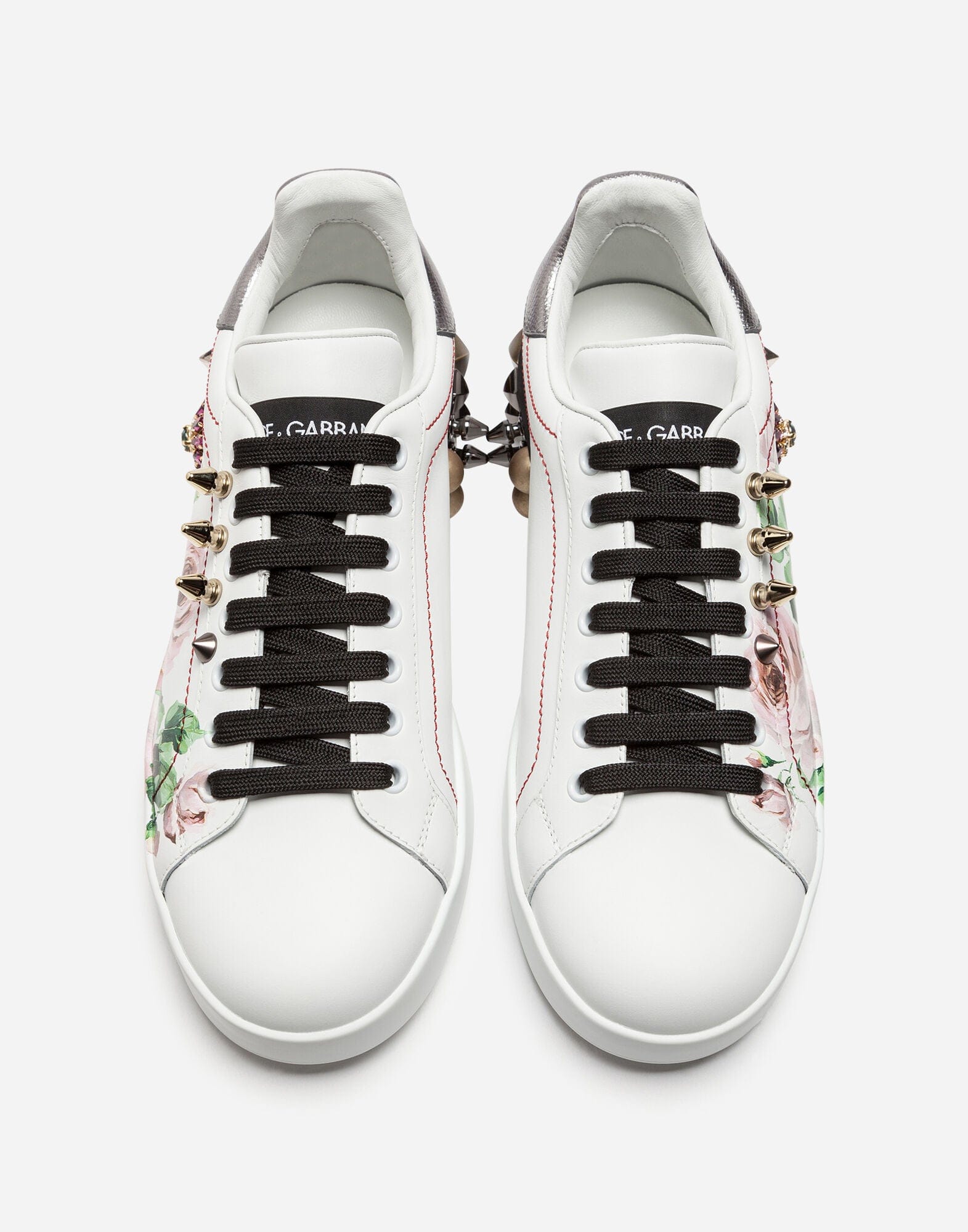 Dolce & Gabbana Portofino Floral-Print Sneakers