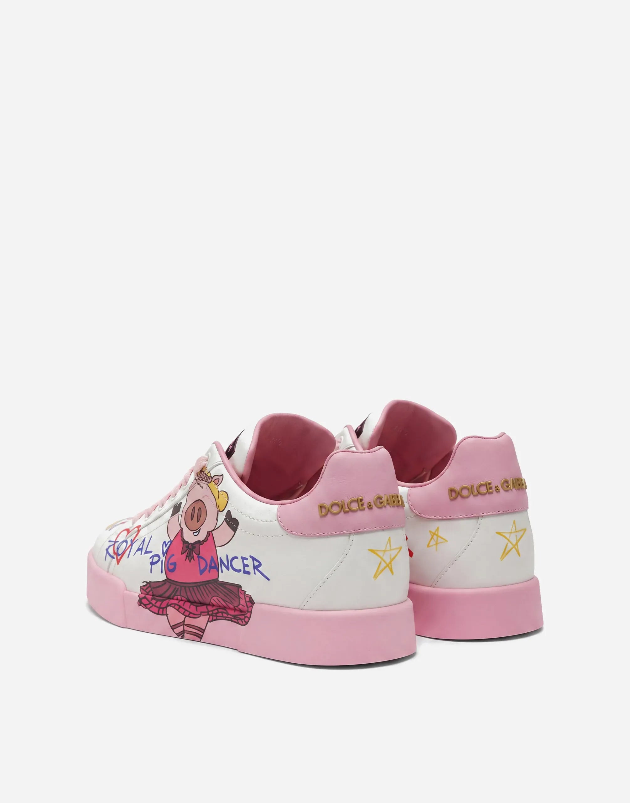 Dolce & Gabbana Dolce & Gabbana Portofino Pig-Print Sneakers