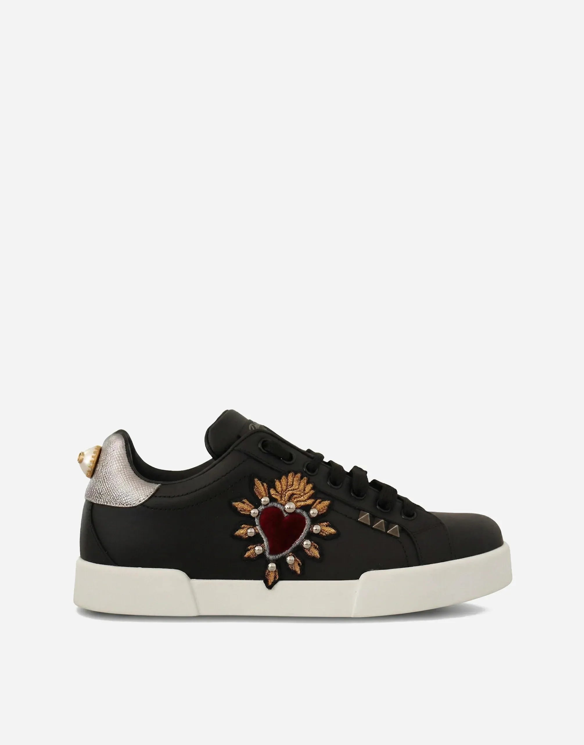 Dolce & Gabbana Portofino Sacred-Heart Embellished Sneakers