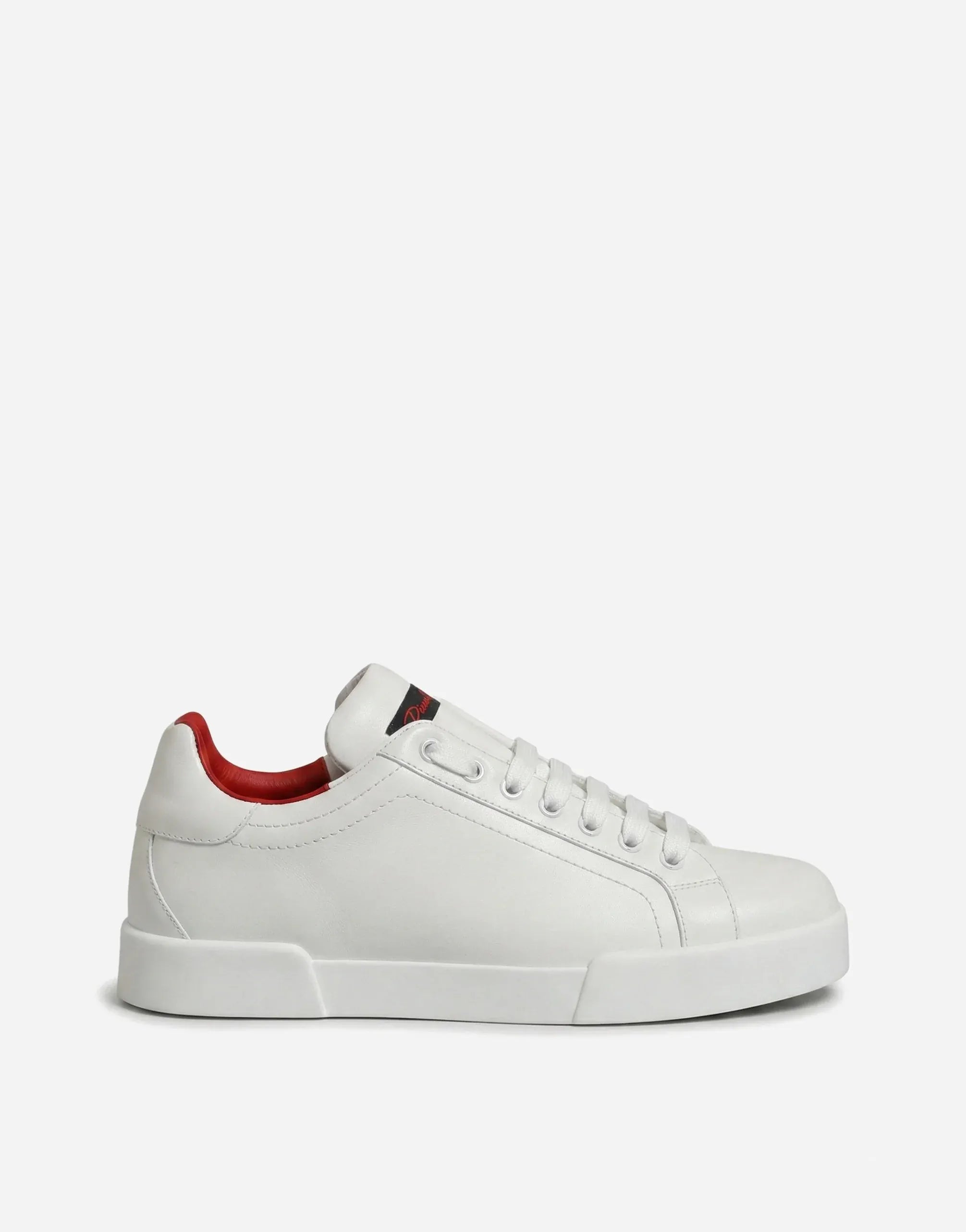 Dolce & Gabbana Portofino White Leather Sneakers