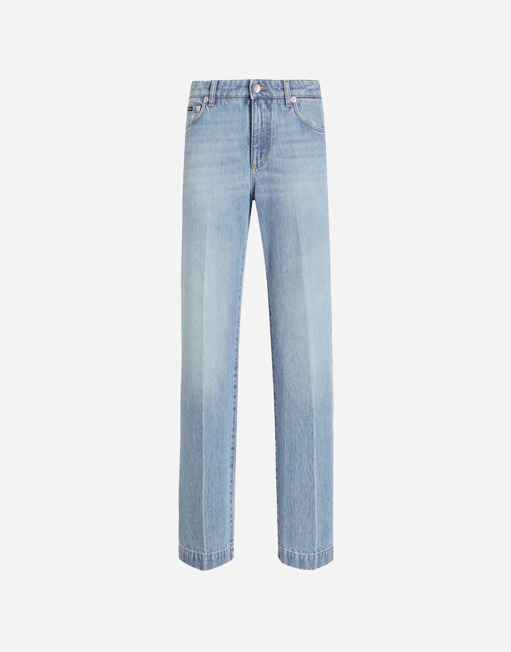 Dolce & Gabbana Pressed Pleat Loose Denim Jeans