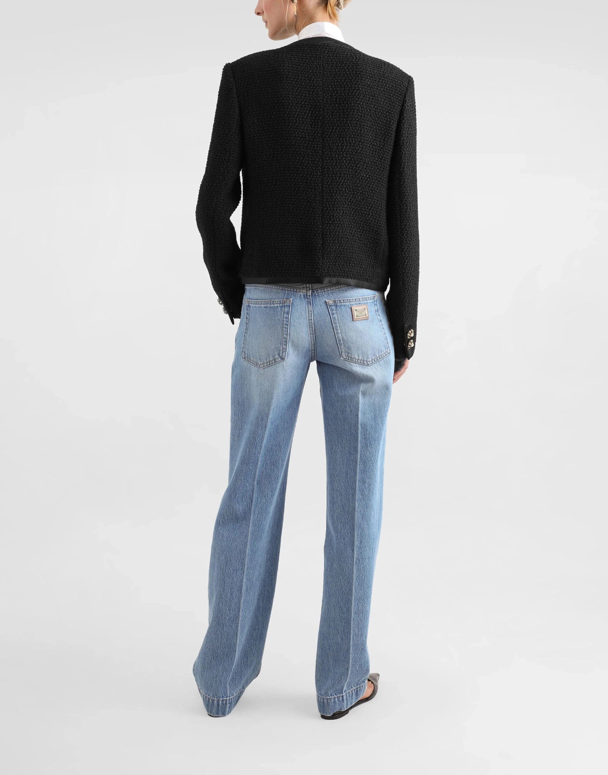 Dolce & Gabbana Pressed Pleat Loose Denim Jeans