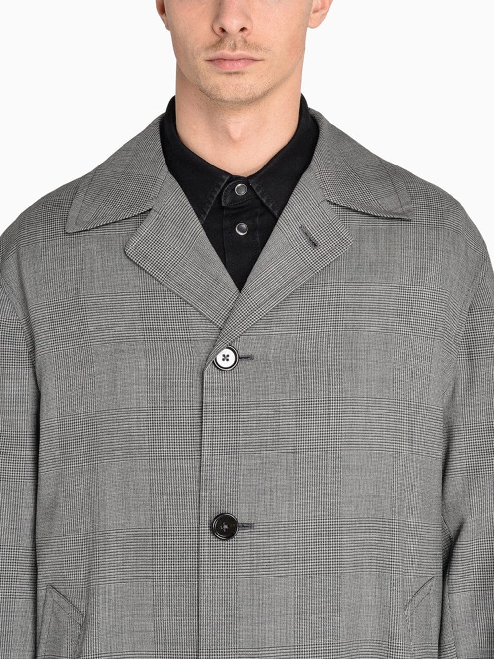Dolce & Gabbana Prince Of Wales Wool Coat