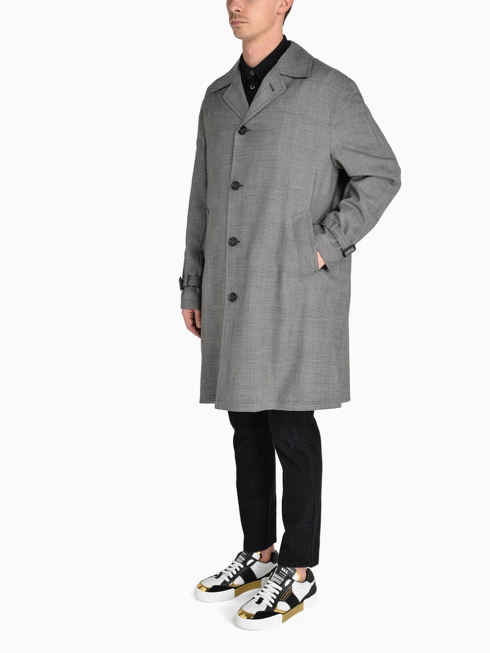 Dolce & Gabbana Prince Of Wales Wool Coat