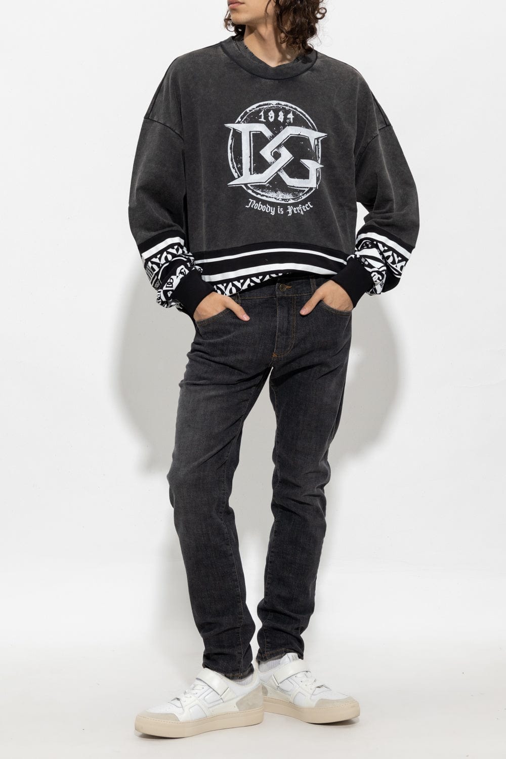 Dolce & Gabbana Printed And Washed Sweatshirt