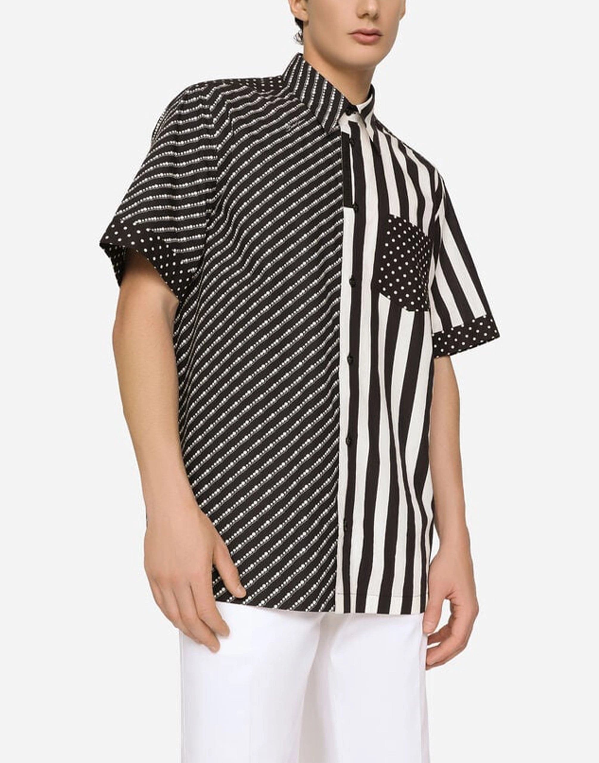 Dolce & Gabbana Printed Hawaiian Shirt With Patch