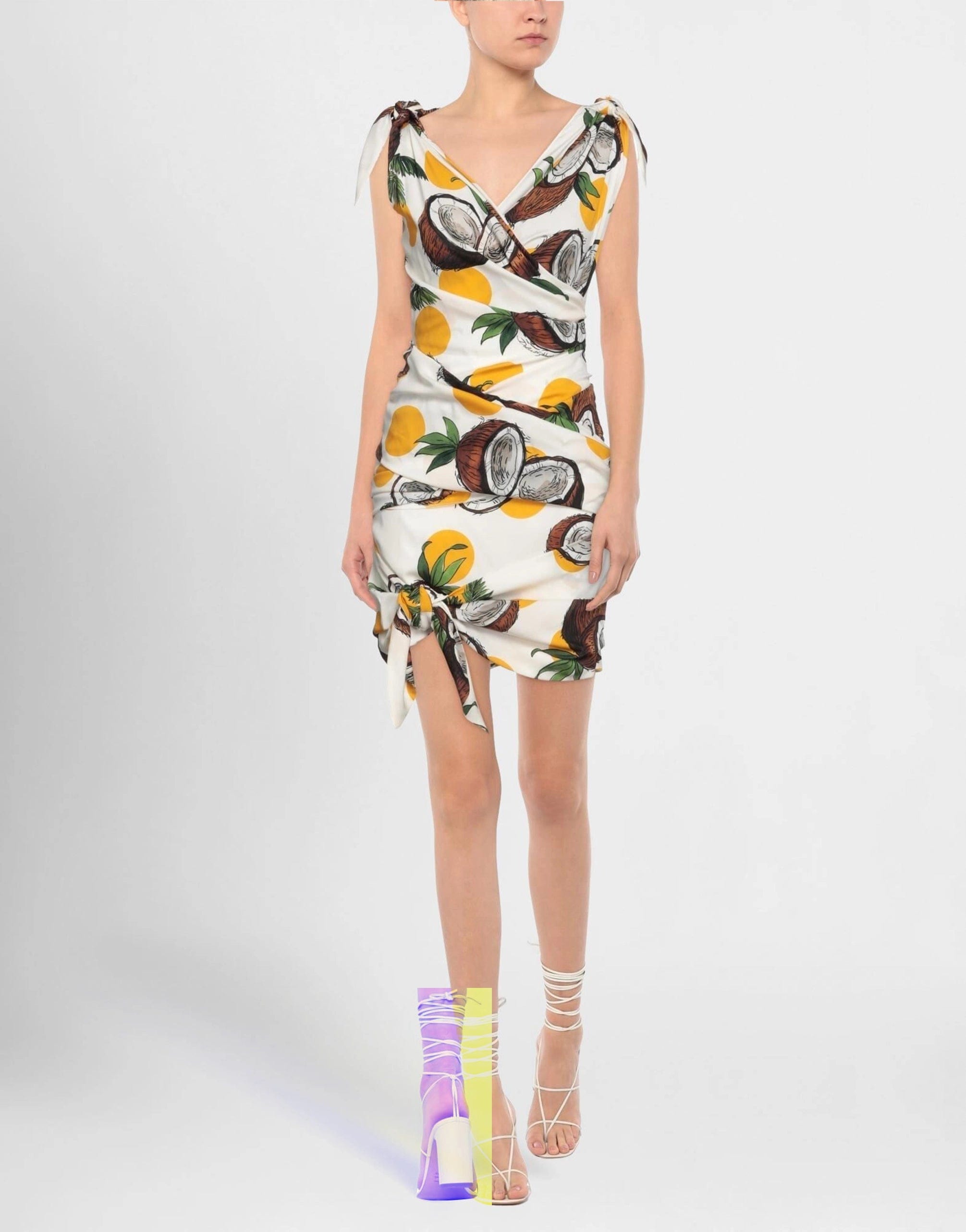 Dolce & Gabbana Printed Ruched Stretch-Silk Dress