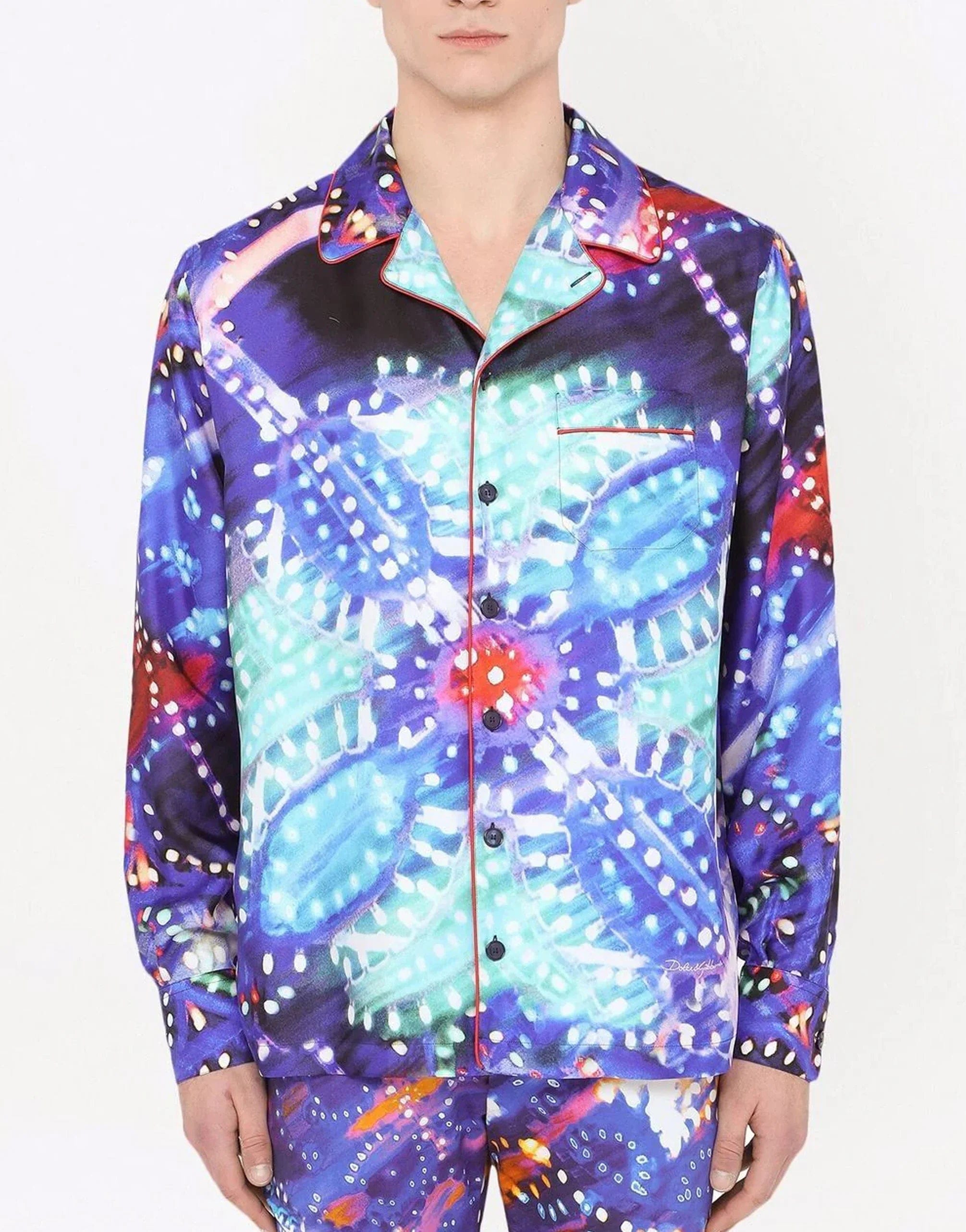 Dolce & Gabbana Psychedelic Print Pyjama Shirt