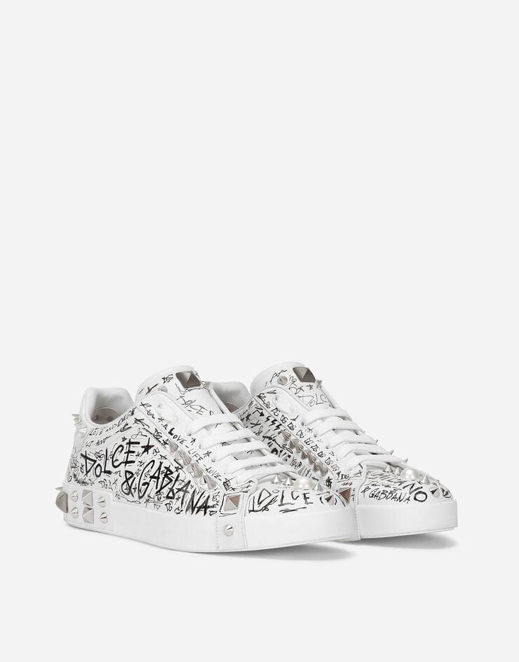 Dolce & Gabbana Punk-Rock Studded Portofino Sneakers