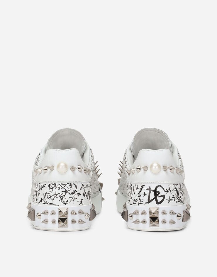 Dolce & Gabbana Punk-Rock Studded Portofino Sneakers