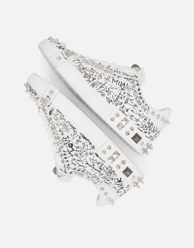 Dolce & Gabbana Punk-Rock Studded Portofino Sneakers