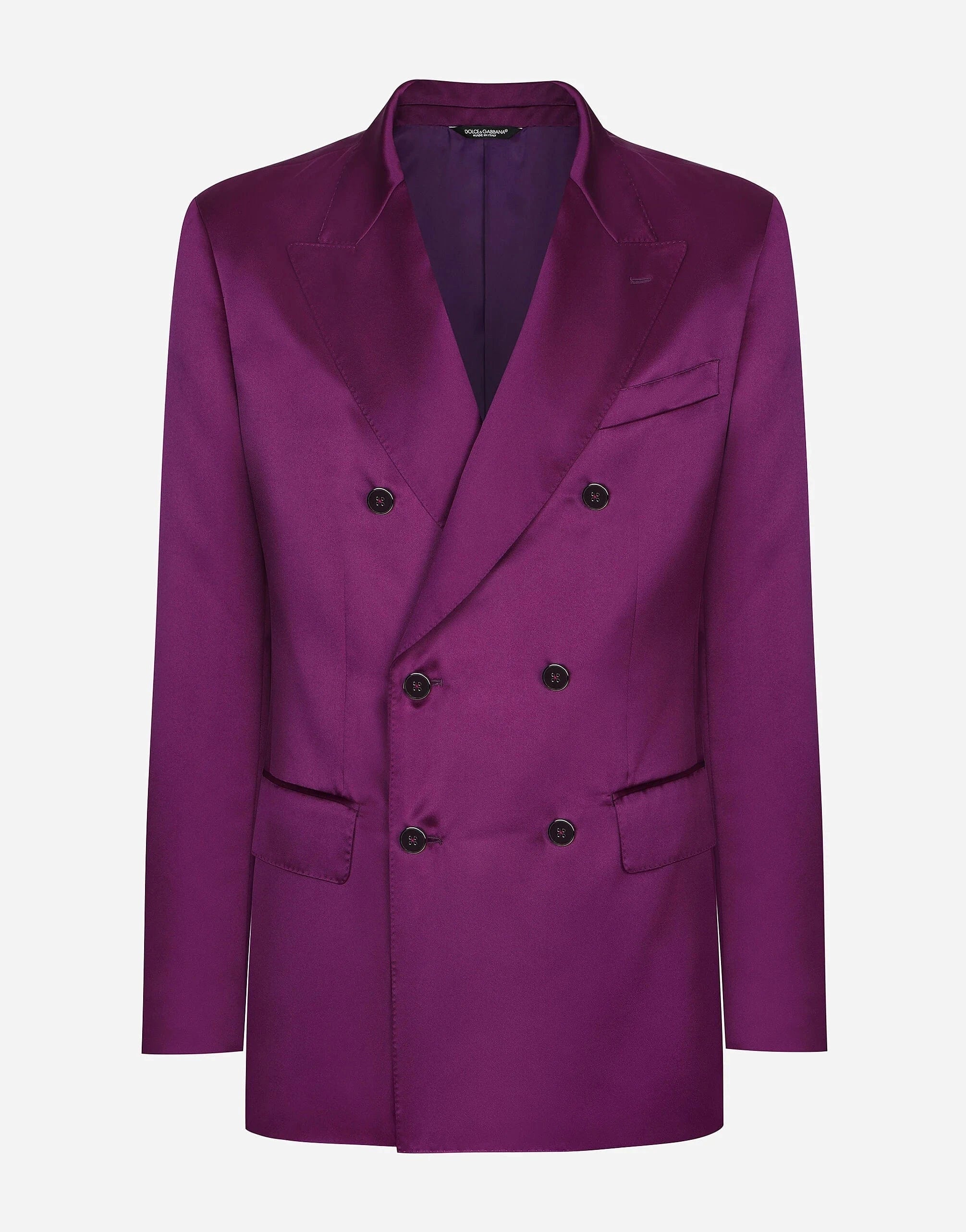 Dolce & Gabbana Purple Double-Breasted Tailored Jacket