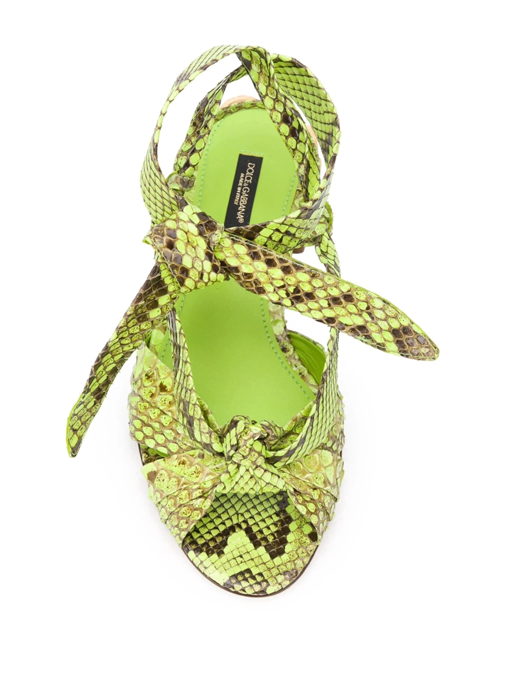 Dolce & Gabbana Python Print Sandals