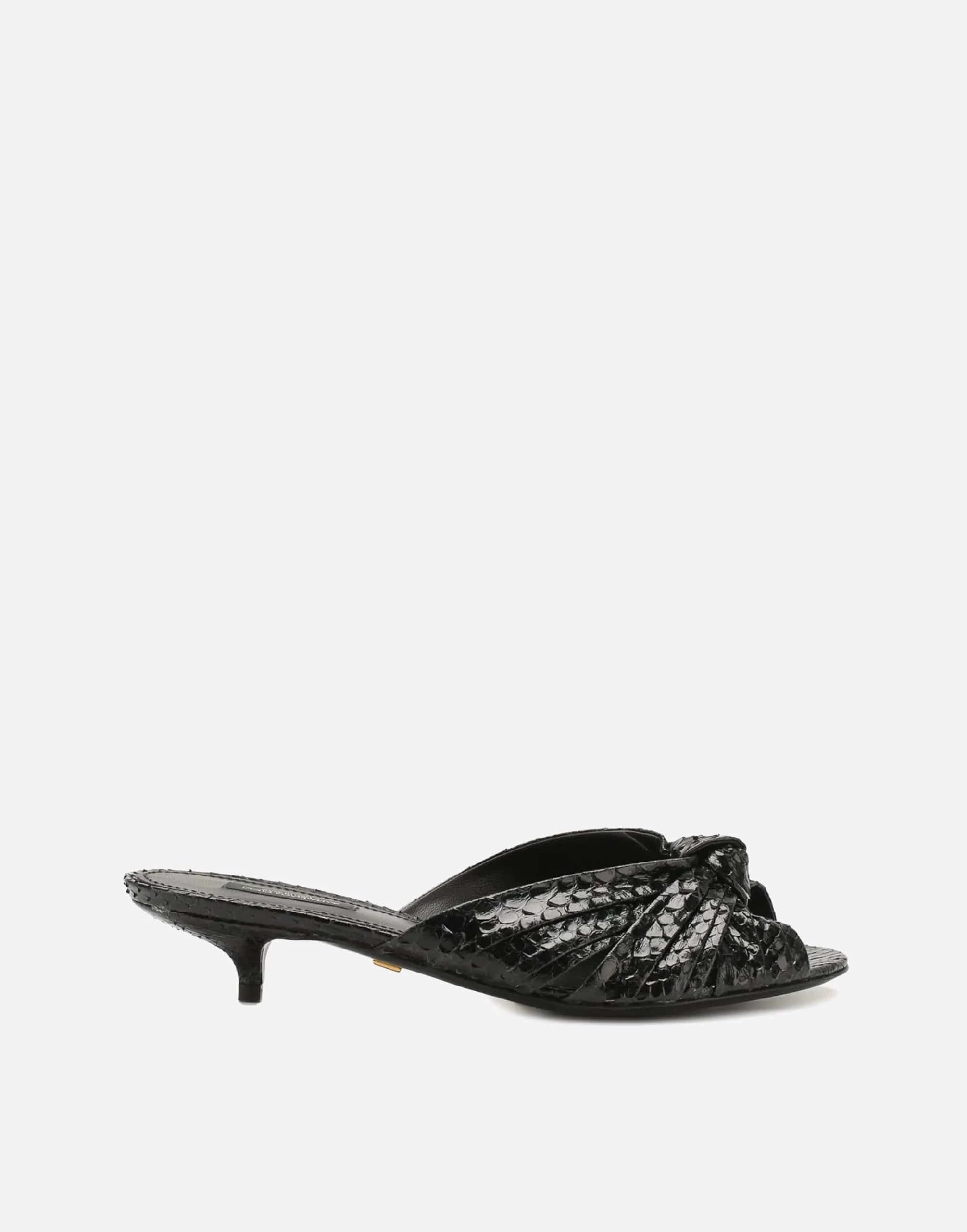 Dolce & Gabbana Python Skin Heeled Mules