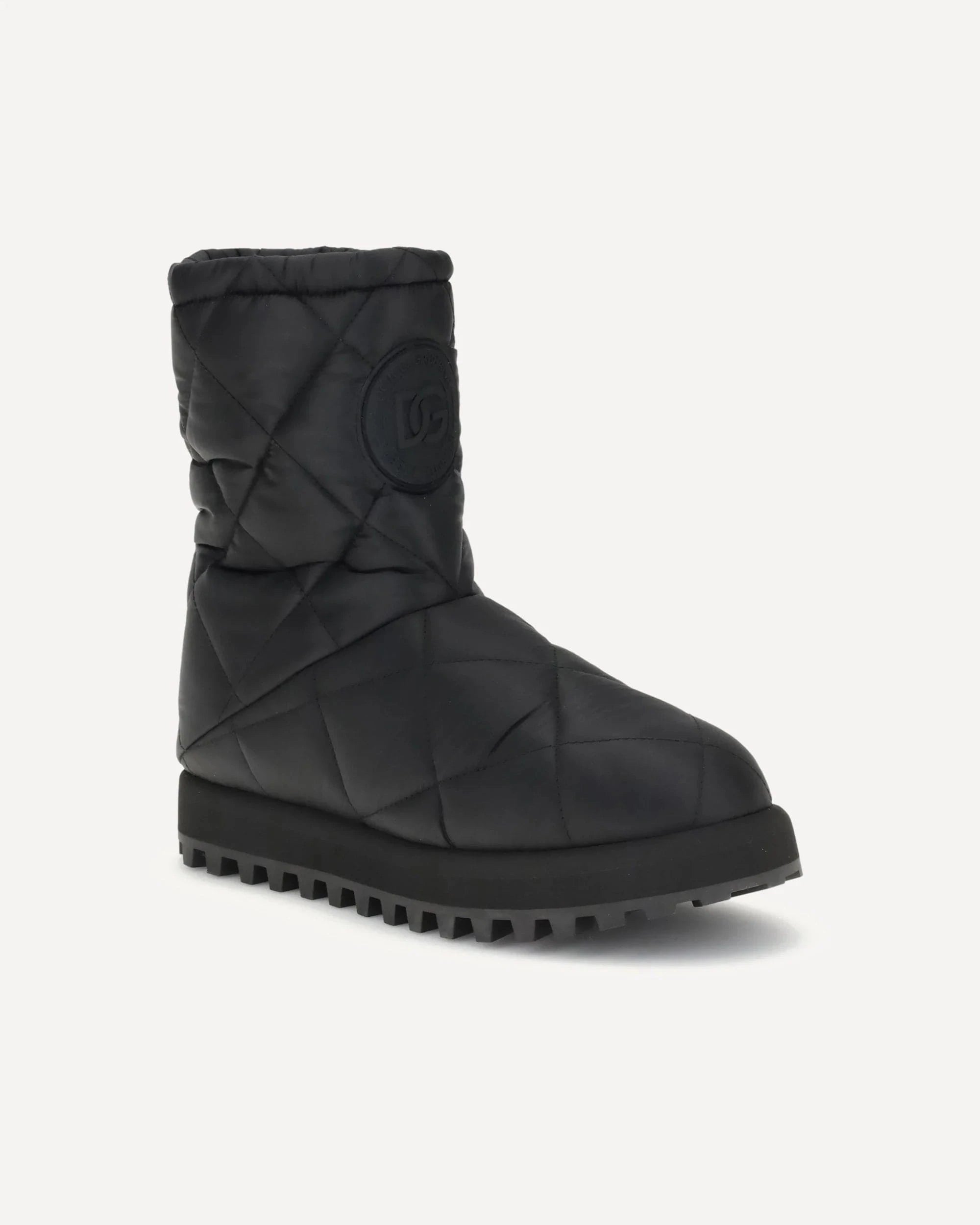 Dolce & Gabbana Quilted Logo Ankle Boots