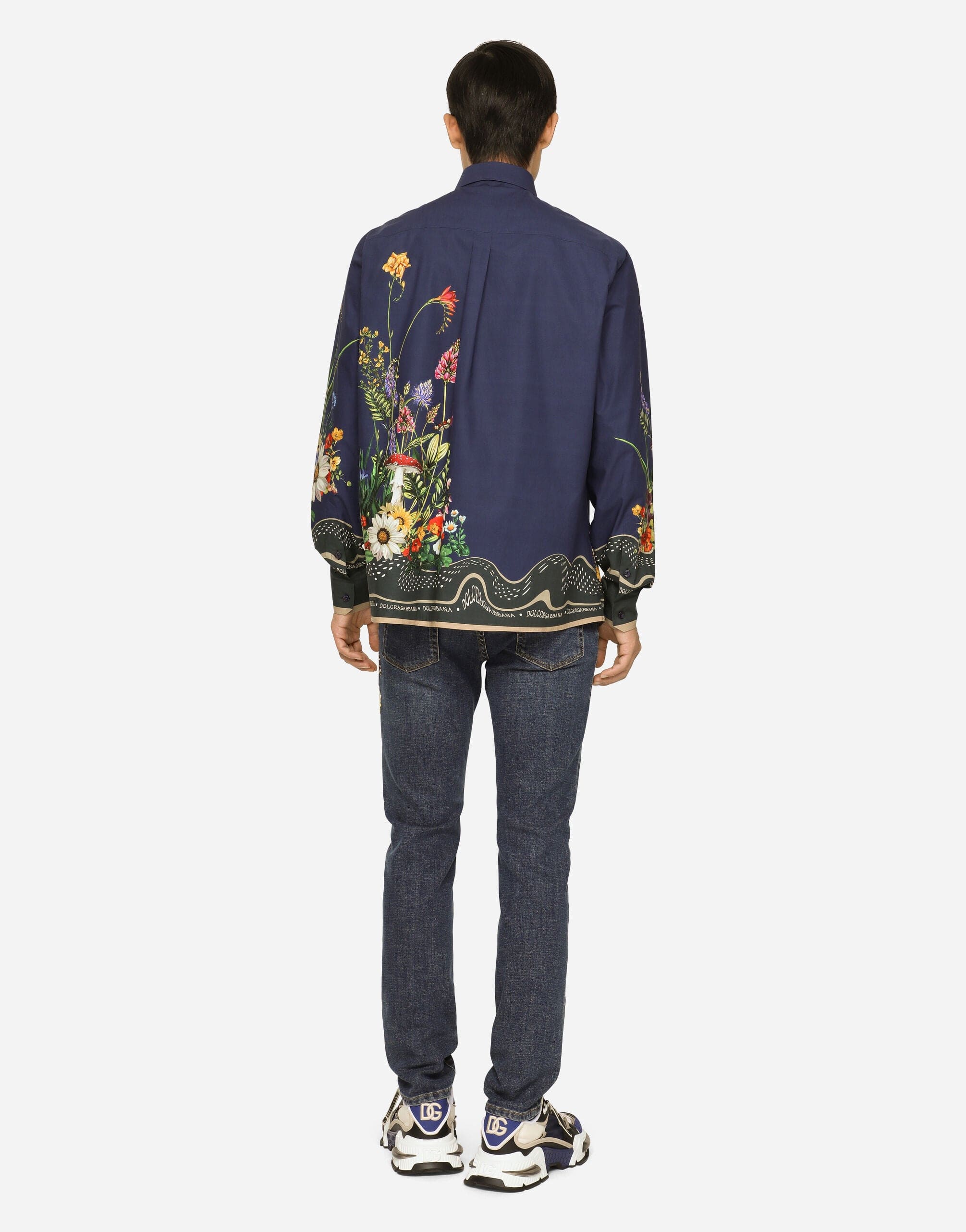 Dolce & Gabbana Rabbit-Print Hawaiian Shirt