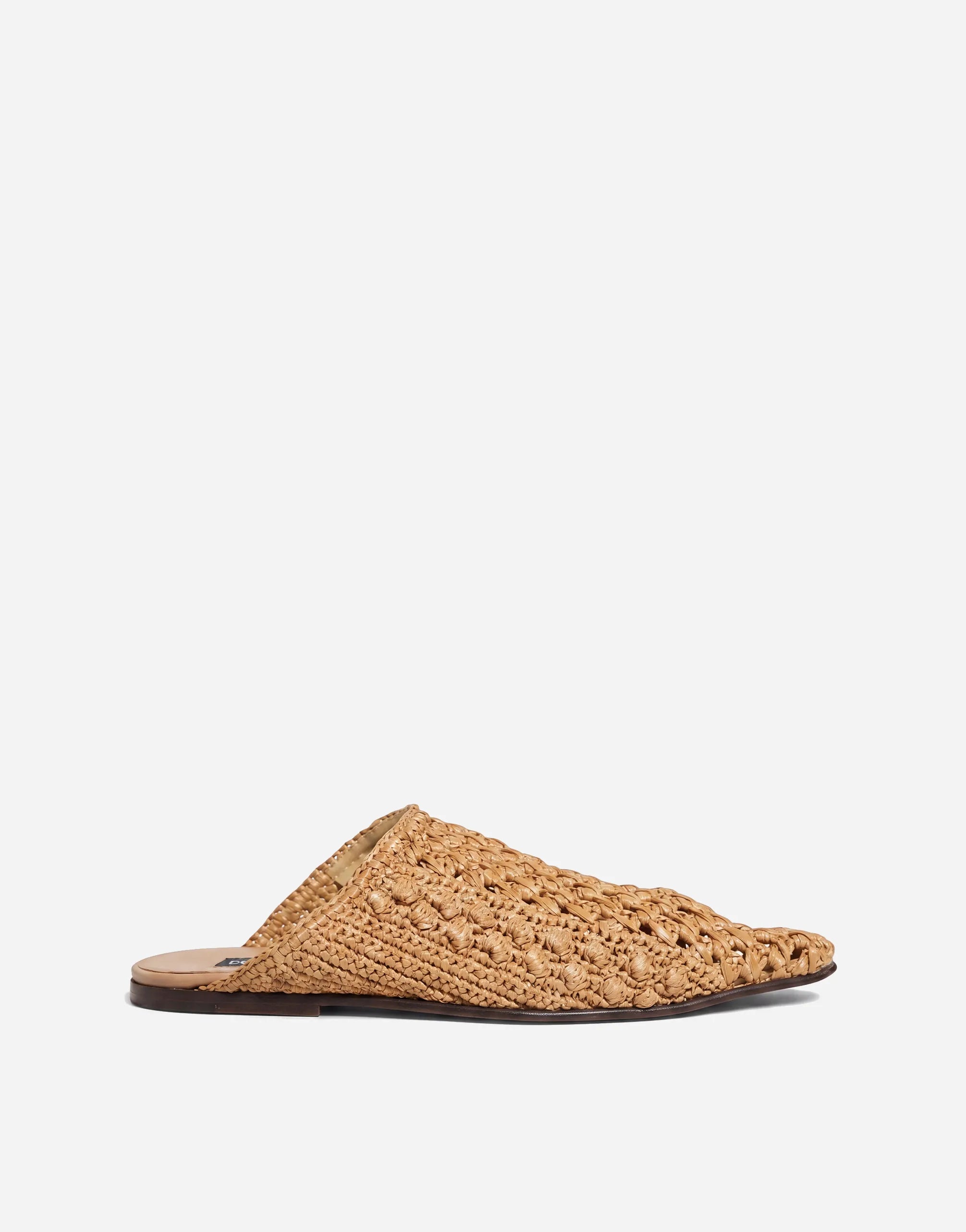 Dolce & Gabbana Dolce & Gabbana Raffia Pointed Mule Slides