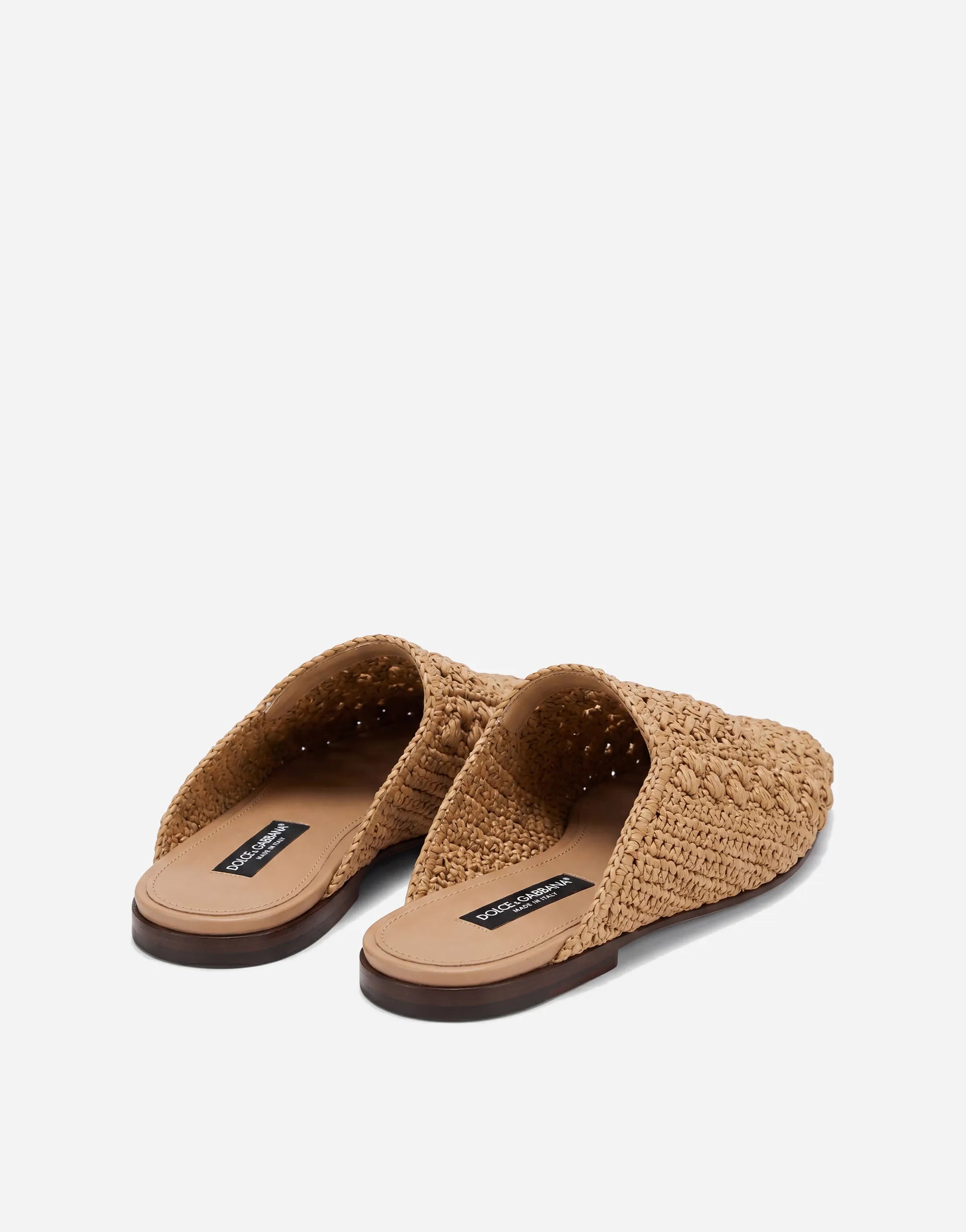 Dolce & Gabbana Dolce & Gabbana Raffia Pointed Mule Slides