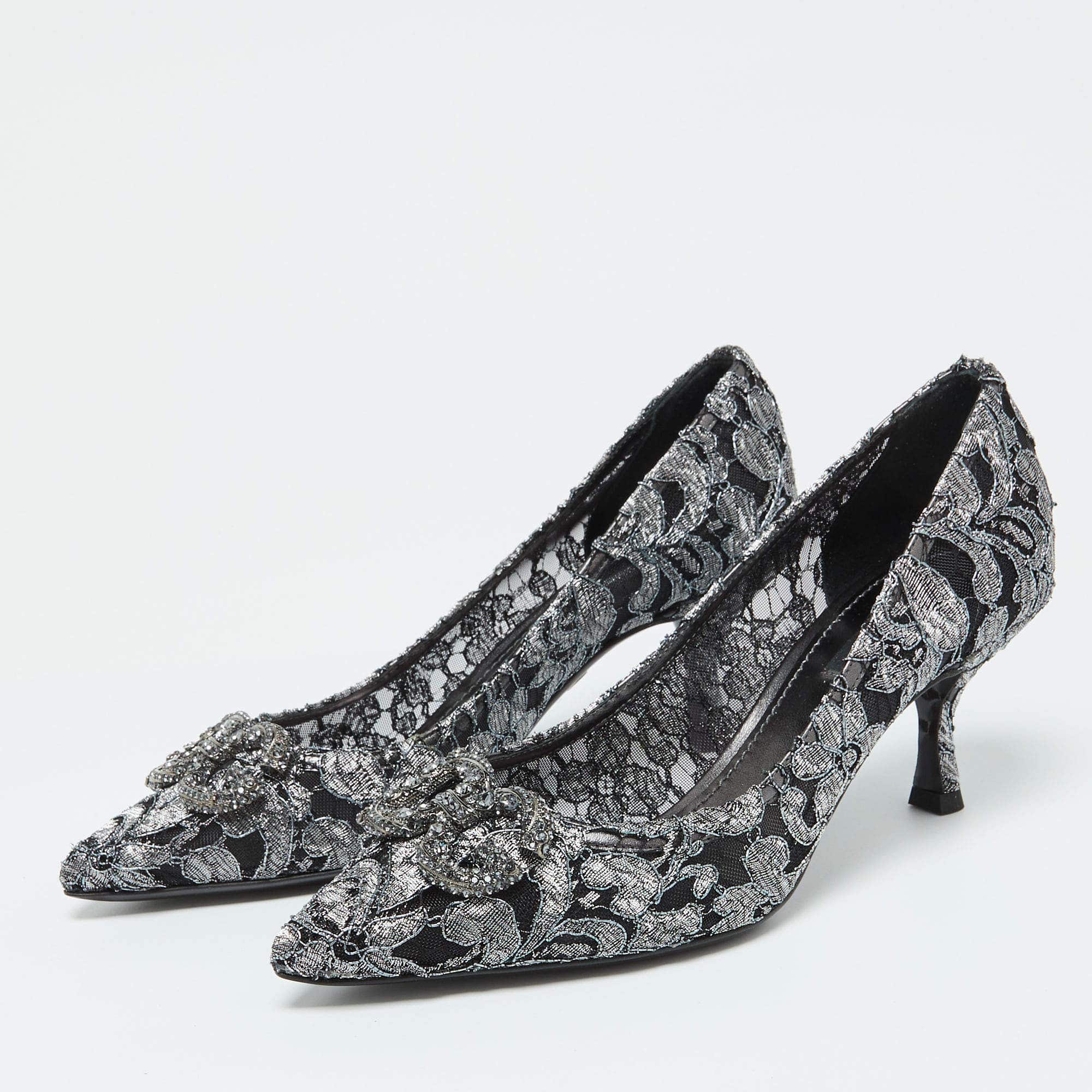 Dolce & Gabbana Rainbow Lace DG Amore Pumps