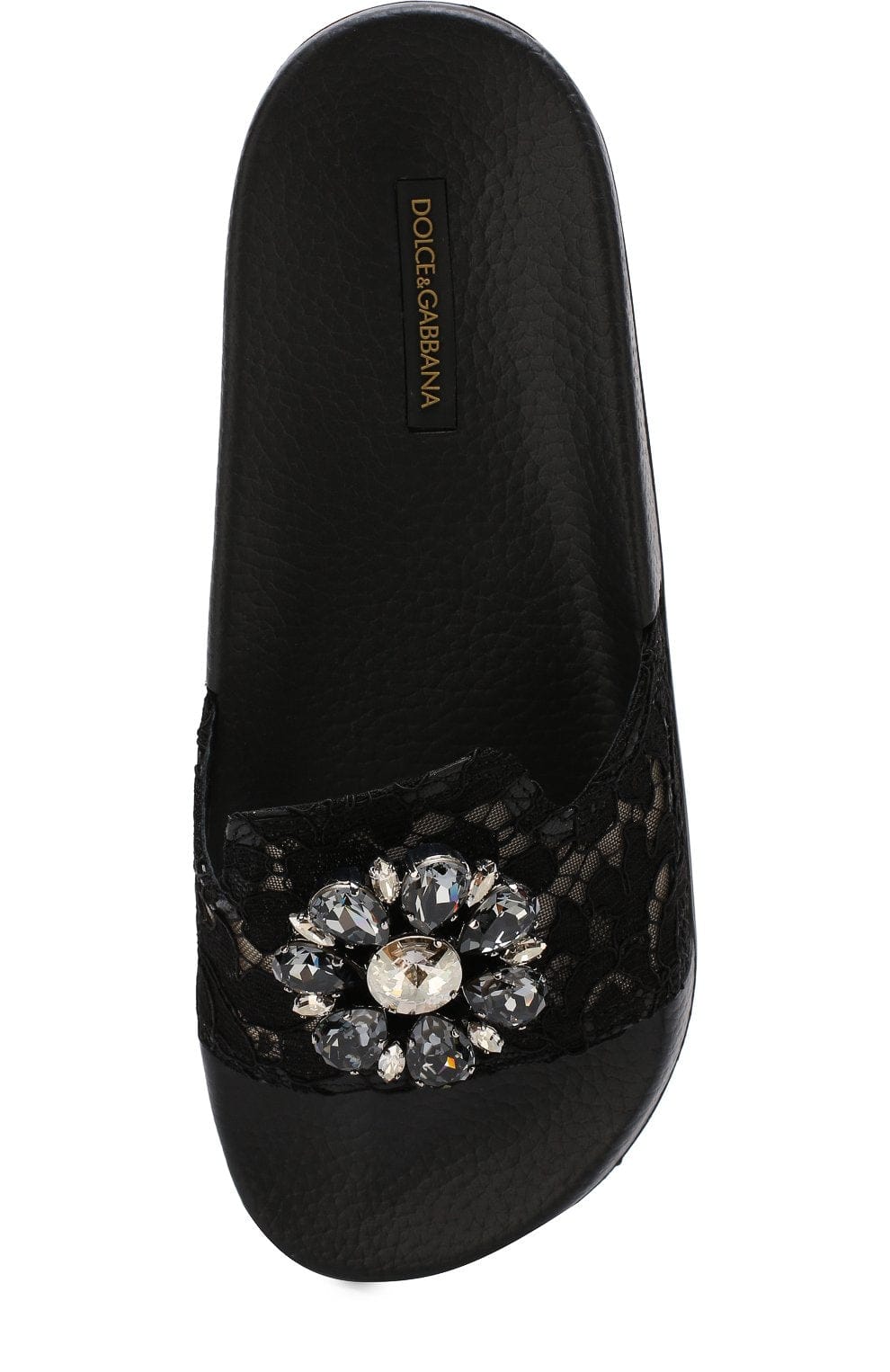 Dolce & Gabbana Rainbow Lace Jewel Slides