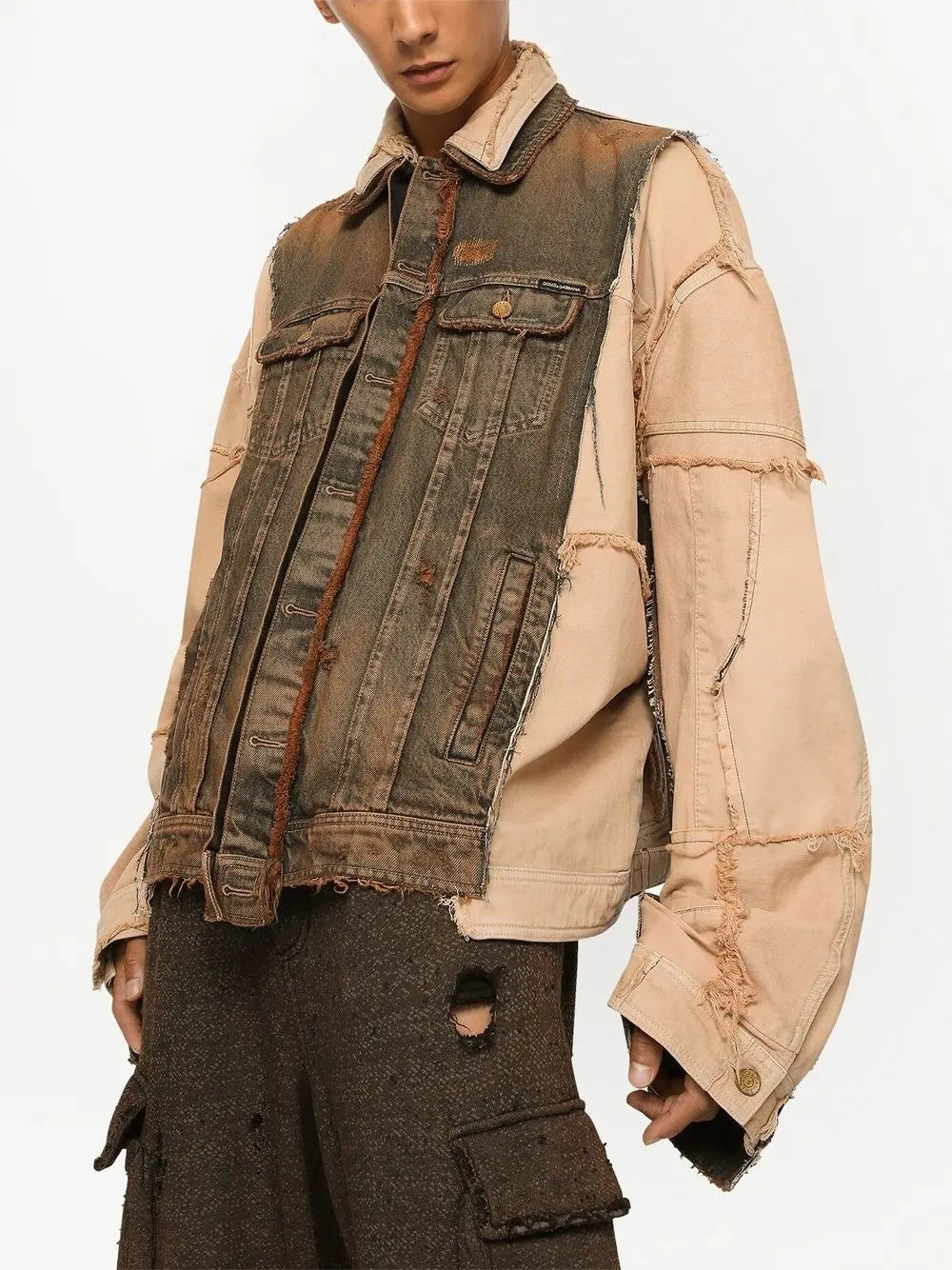 Dolce & Gabbana Dolce & Gabbana Raw-Cut Panelled Demin Jacket